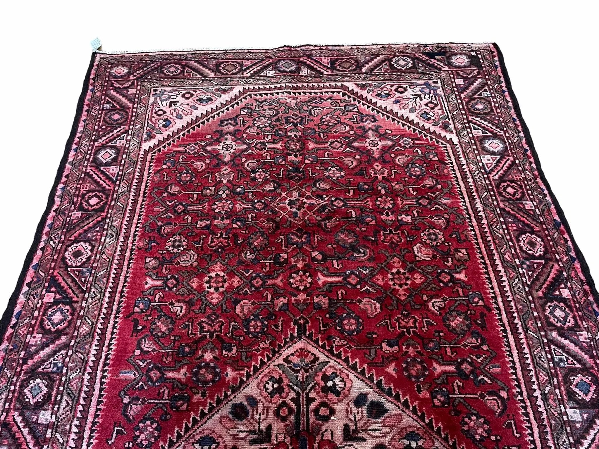 5.5 X 10 Antique Handmade Wool Tribal Gallery Rug All Over Red Runner Corridor by Jewel Rugs