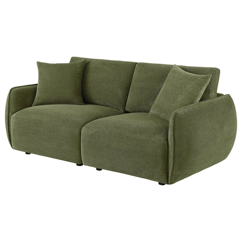 Elysia Chenille Upholstered Modular Lounge Loveseat Green by Unique Piece Furniture