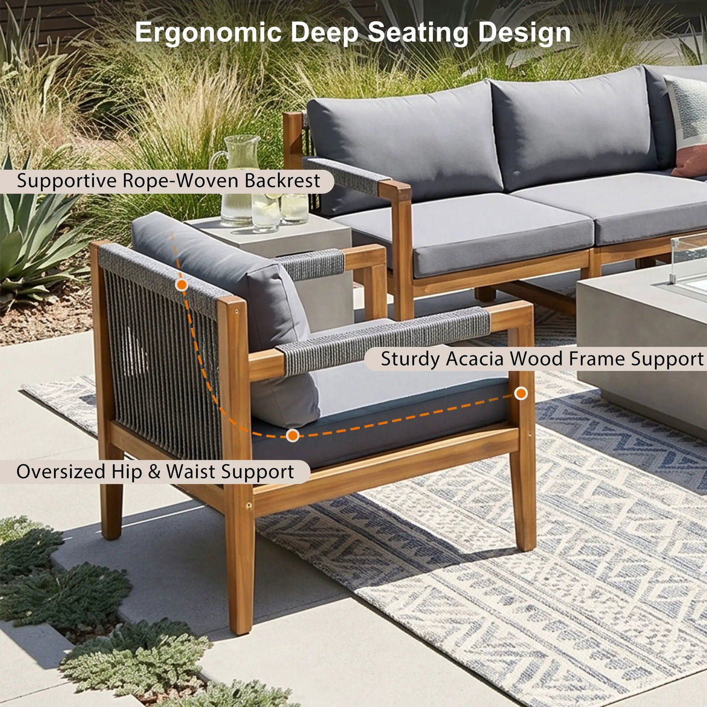 3 Piece Outdoor Sectional Sofa Set by HouseOfZazla