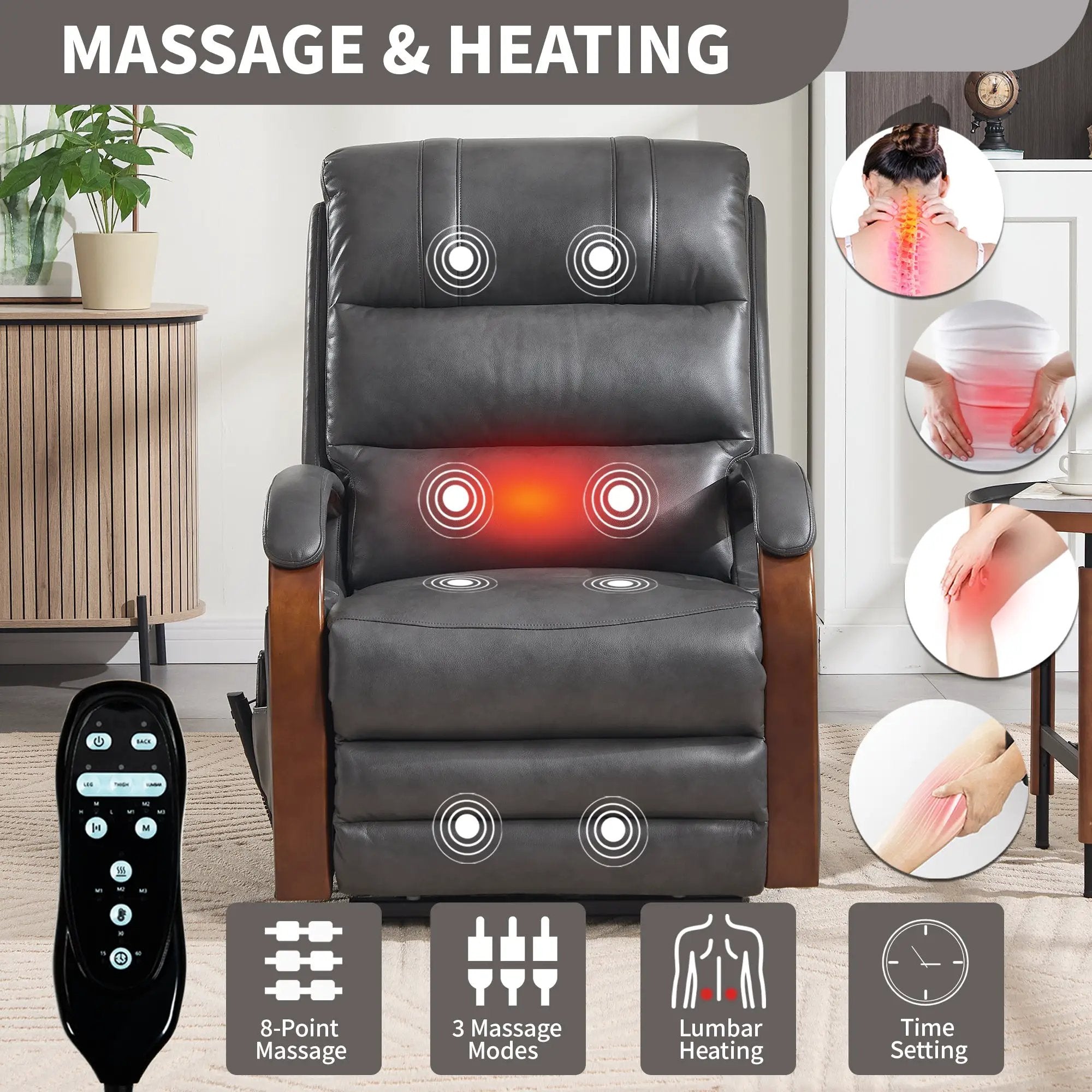 Power Dark Recliner Chair by HouseOfZazla