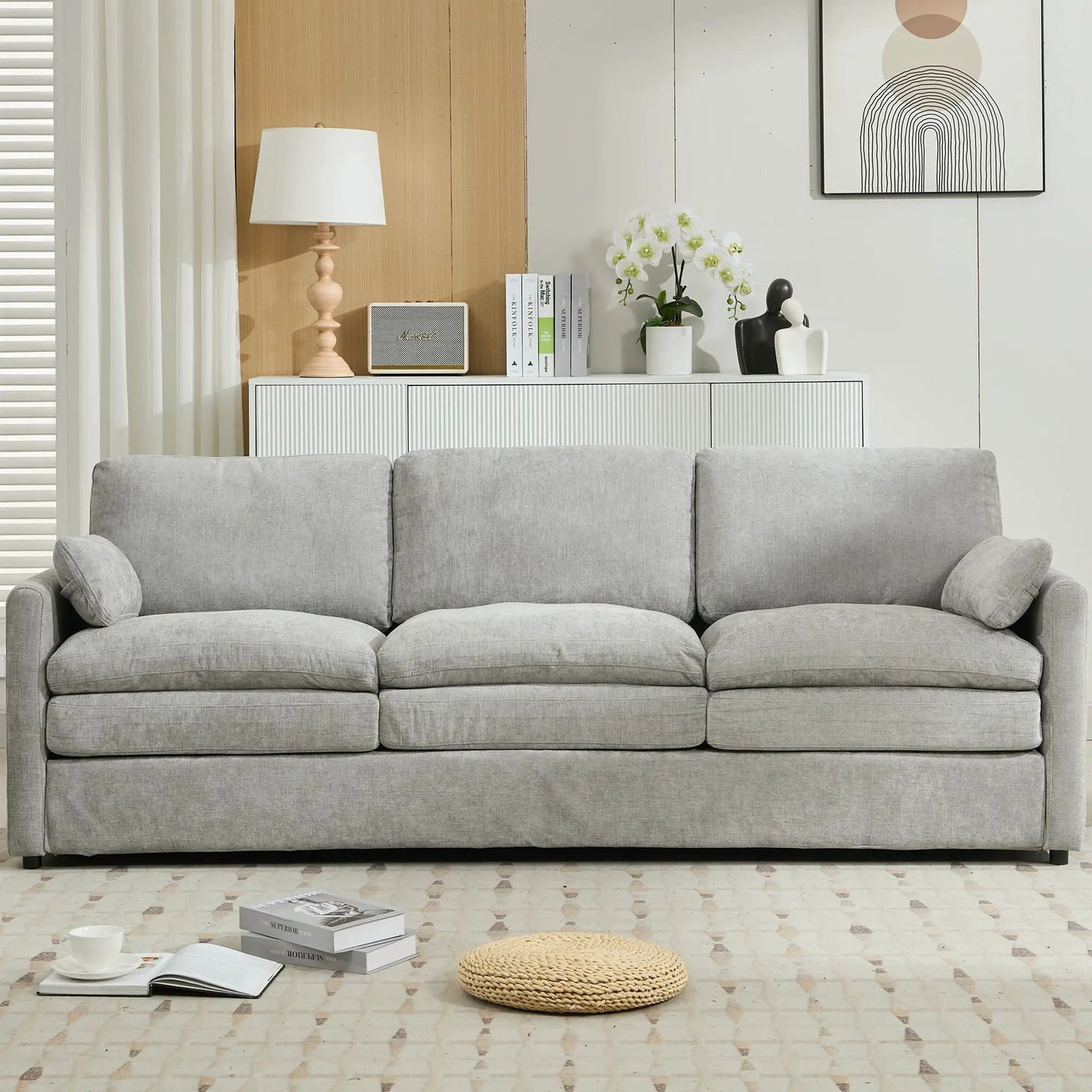 Cozy Upholstered 3 Seater Sofa Cushion For Living Room by HouseOfZazla