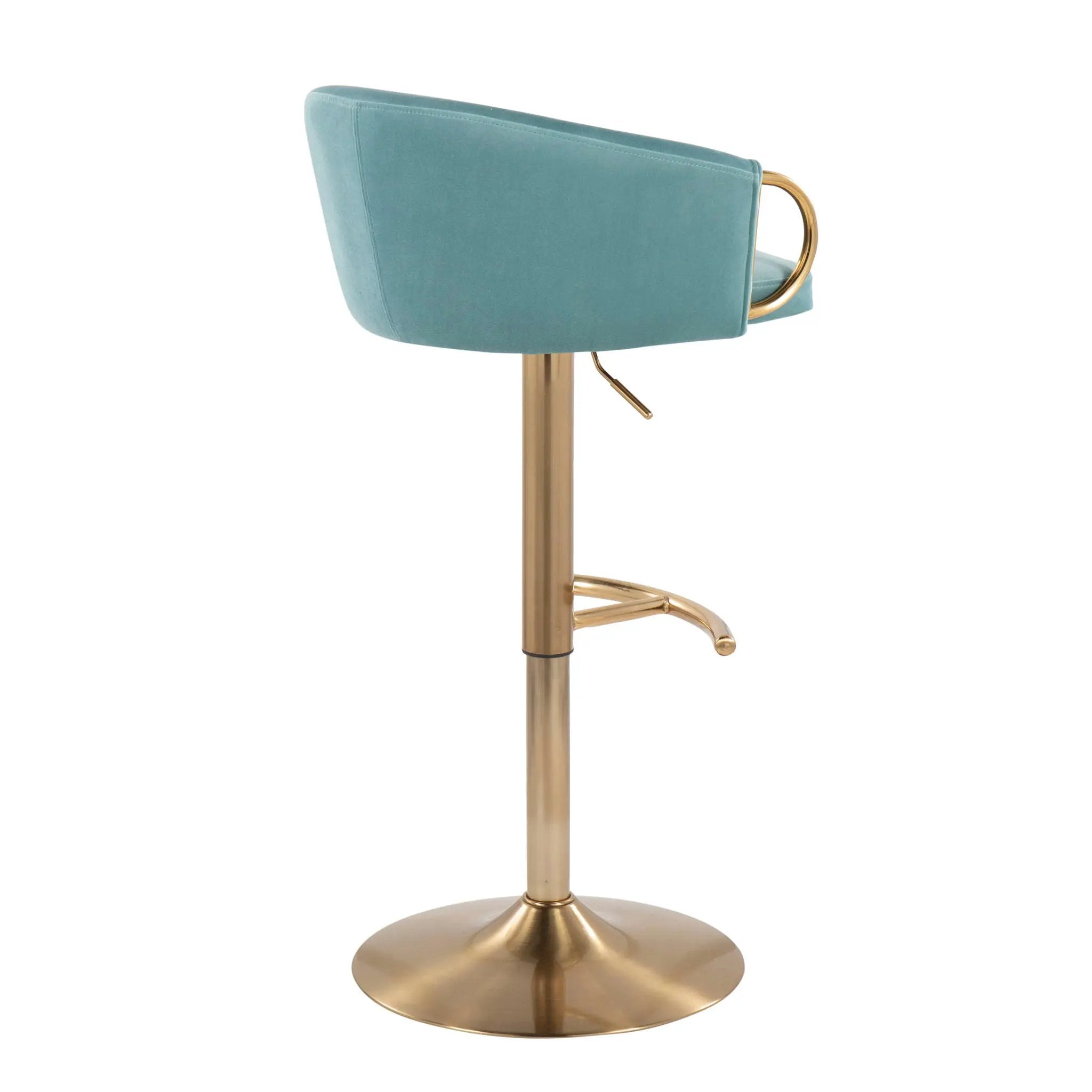 Claire - Contemporary / Glam Adjustable Bar Stool (Set of 2) by HouseOfZazla