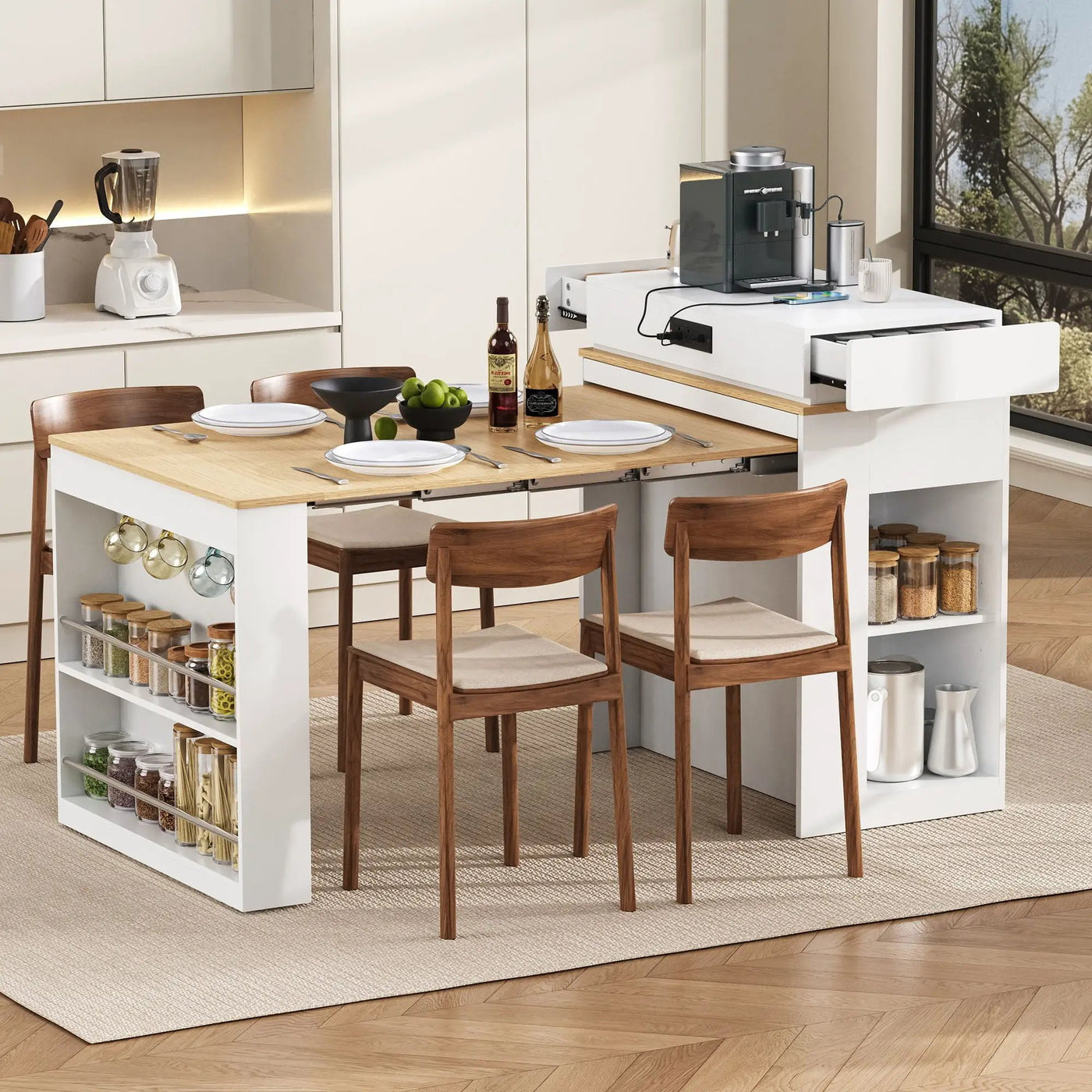 Extendable Dining Table With Folding Top by HouseOfZazla