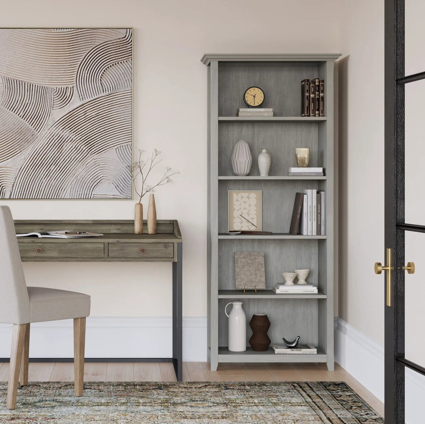 Amherst - 5 Shelf Bookcase, Handcrafted by HouseOfZazla