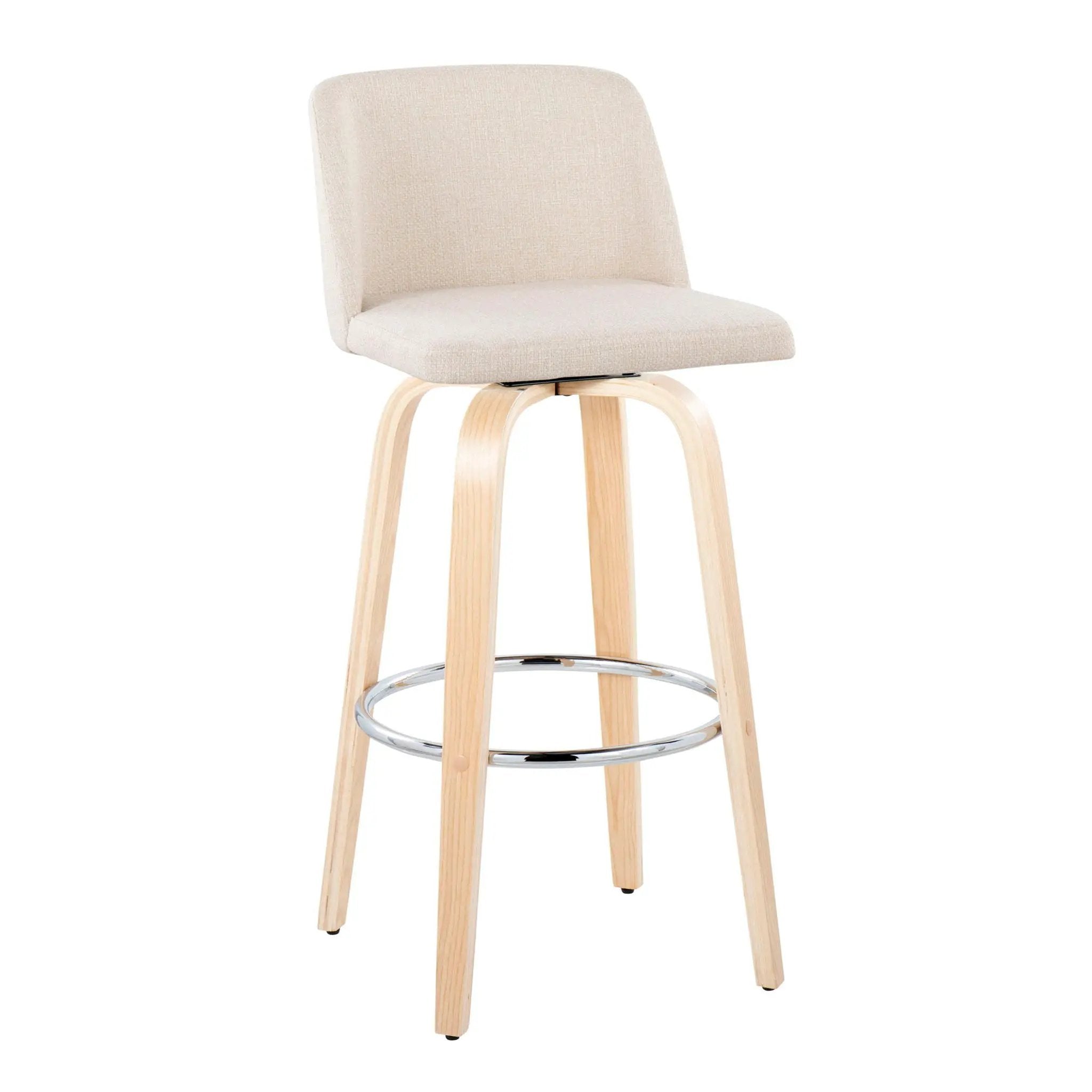 Toriano - Contemporary Fixed Height Barstool & Swivel With Round Footrest (Set of 2) by Unique Piece Furniture