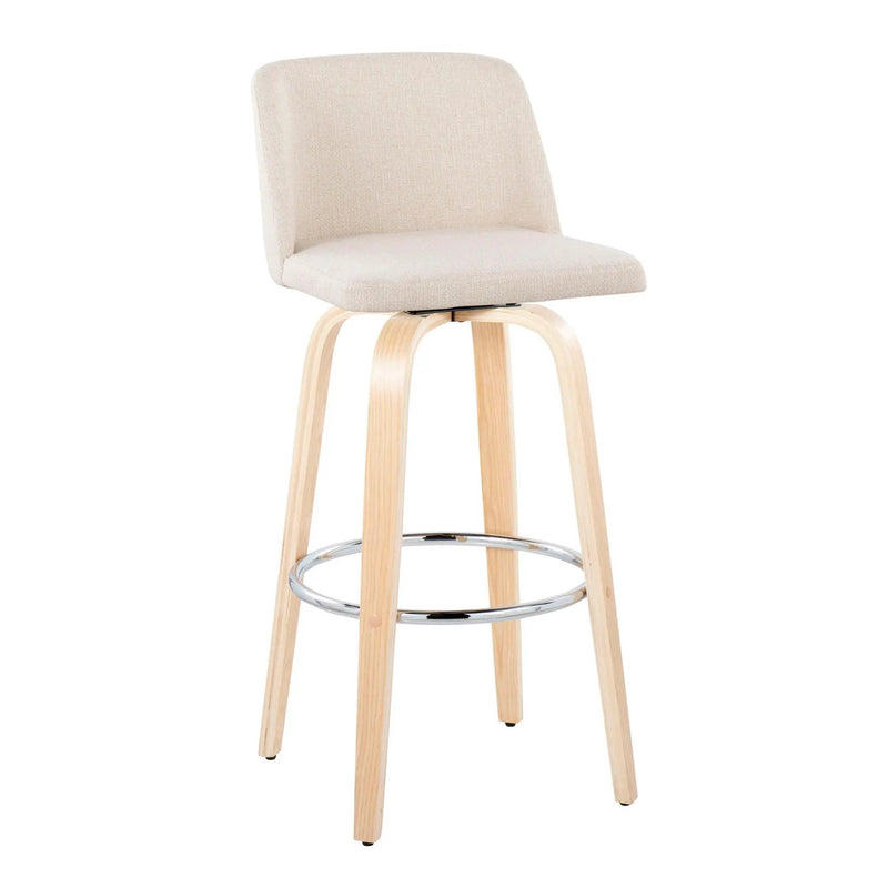 Toriano - Contemporary Fixed Height Barstool & Swivel With Round Footrest (Set of 2) by Unique Piece Furniture