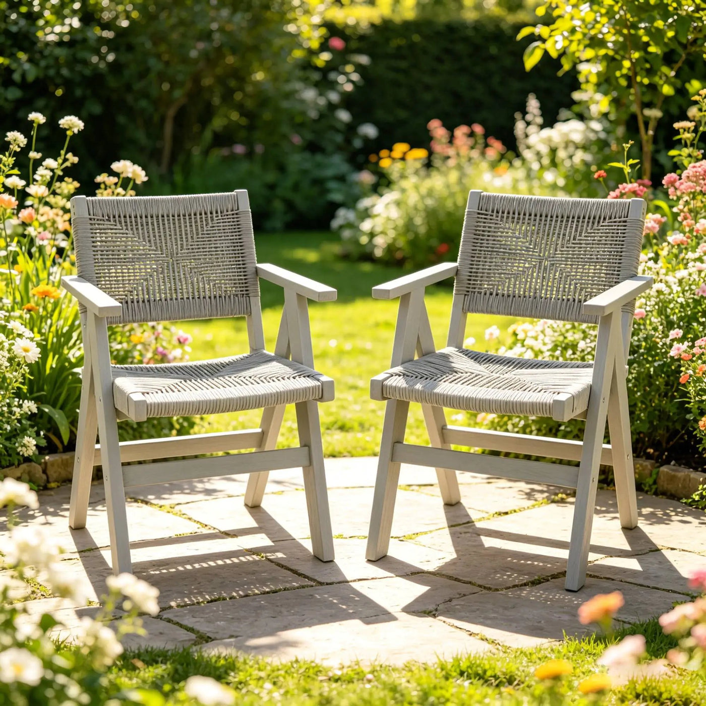 2 Piece HIPS All-Season Dining Chair Suitable For Garden Dinners & Versatile Outdoor Eating Spaces by HouseOfZazla