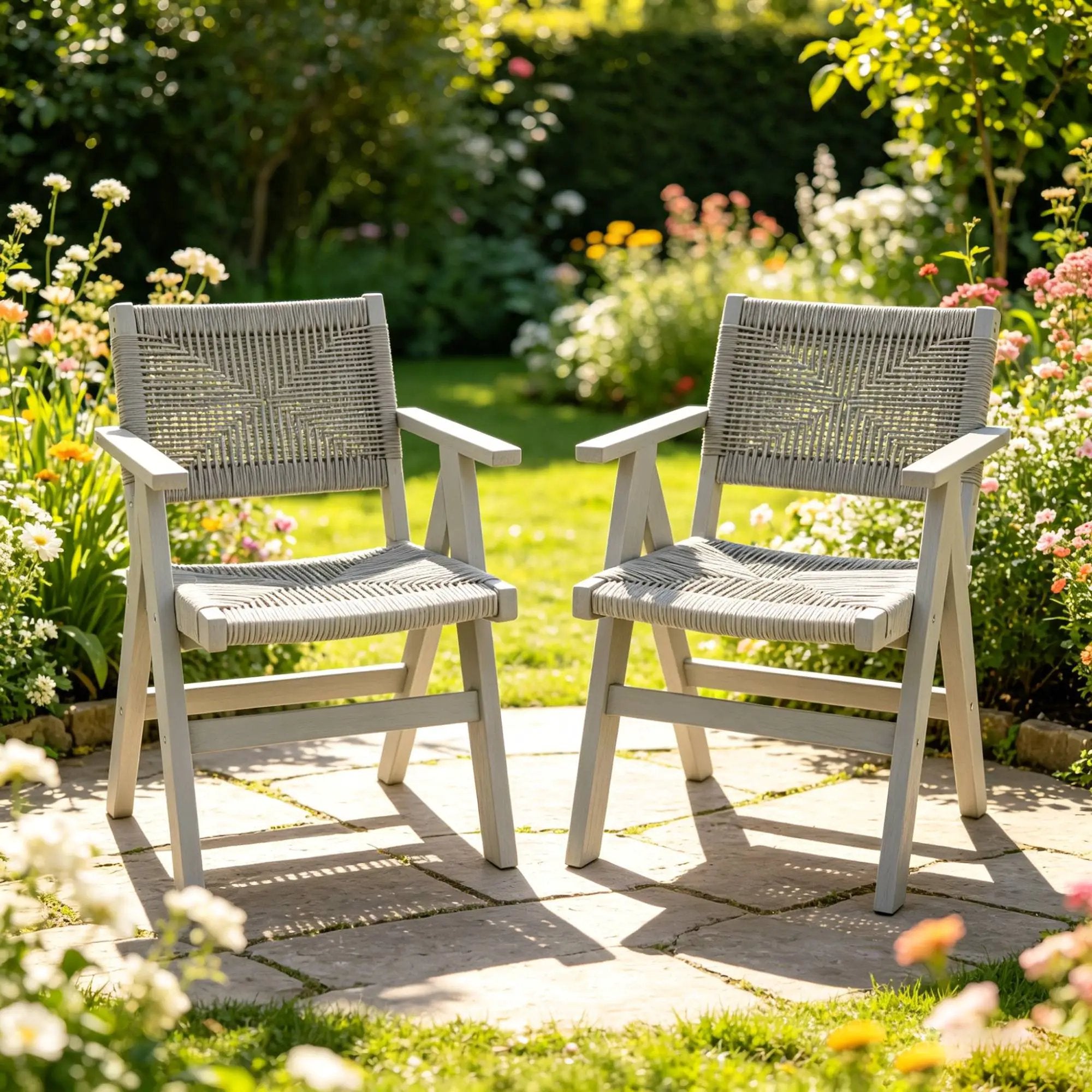 2 Piece HIPS All-Season Dining Chair Suitable For Garden Dinners & Versatile Outdoor Eating Spaces by HouseOfZazla
