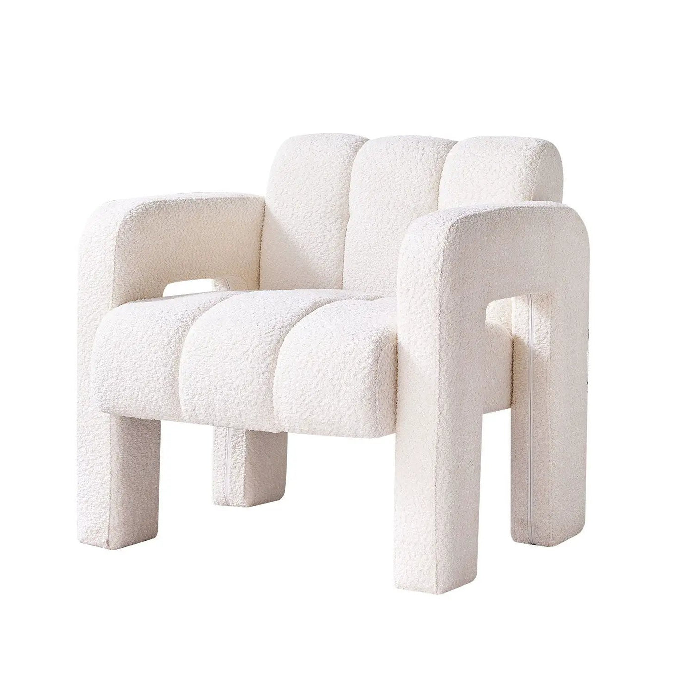 31.10" Boucle Upholstered Accent Chair by Unique Piece Furniture
