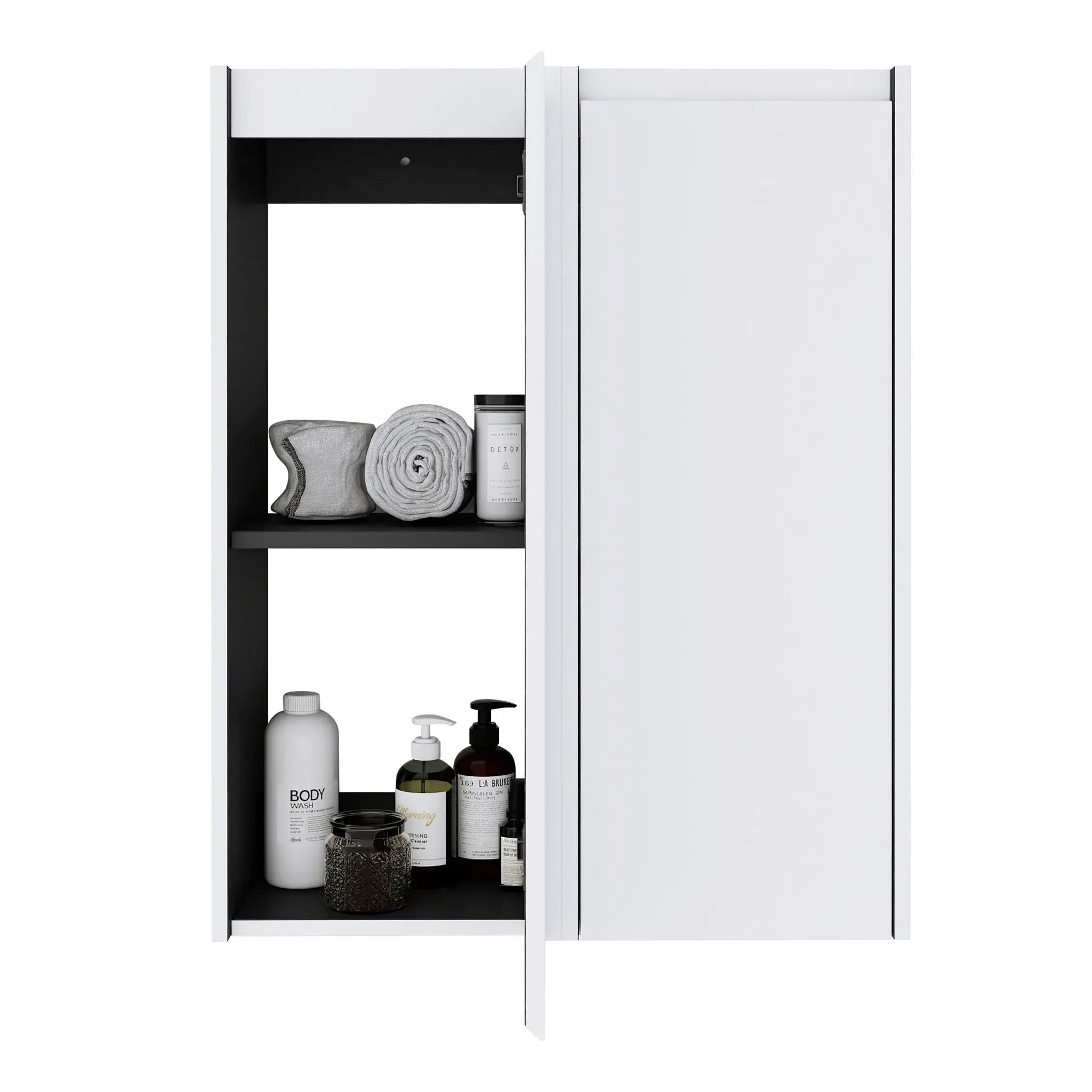 Wall Mounted Bathroom Vanity With Resin Sink And 2 Side Cabinet, 3 Soft Close Drawer - Brown Ebony by HouseOfZazla