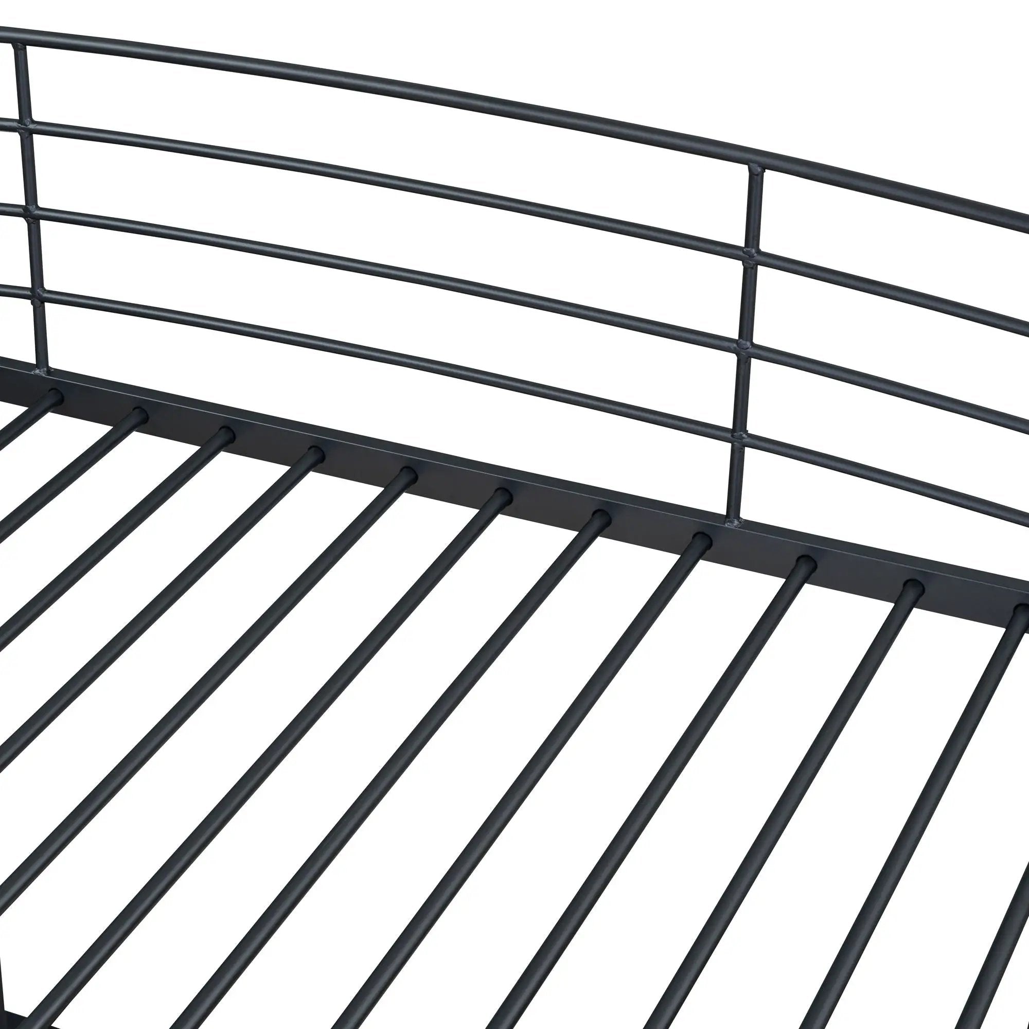 Loft Bed With 4 Layers Of Shelves And L-Shaped Desk, Stylish Metal Frame Bed With A Set Of Sockets, USB Ports And And Wireless Charging by HouseOfZazla