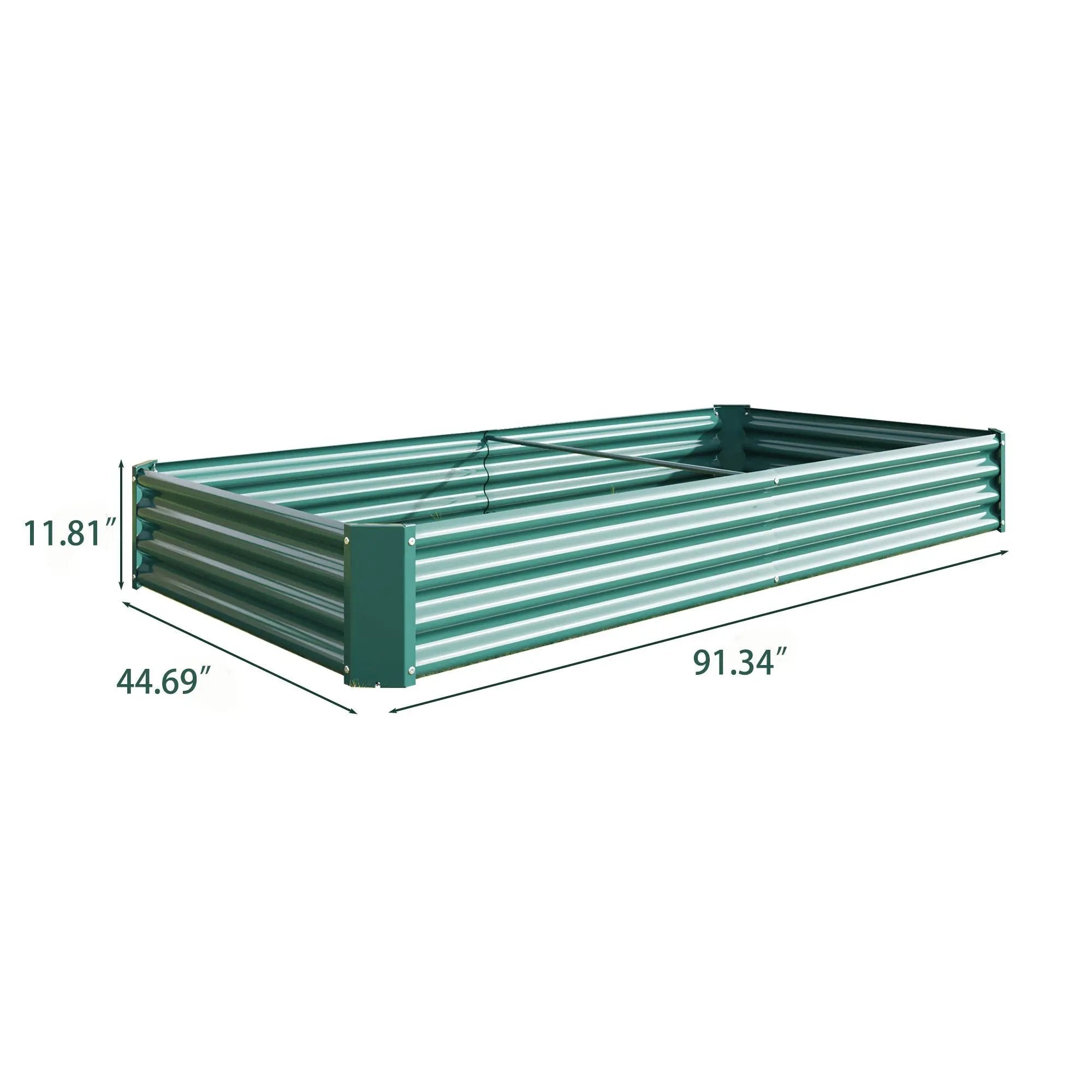 Raised Garden Bed Kit - Metal Raised Bed Garden 7.6x3.7x0.98ft by HouseOfZazla