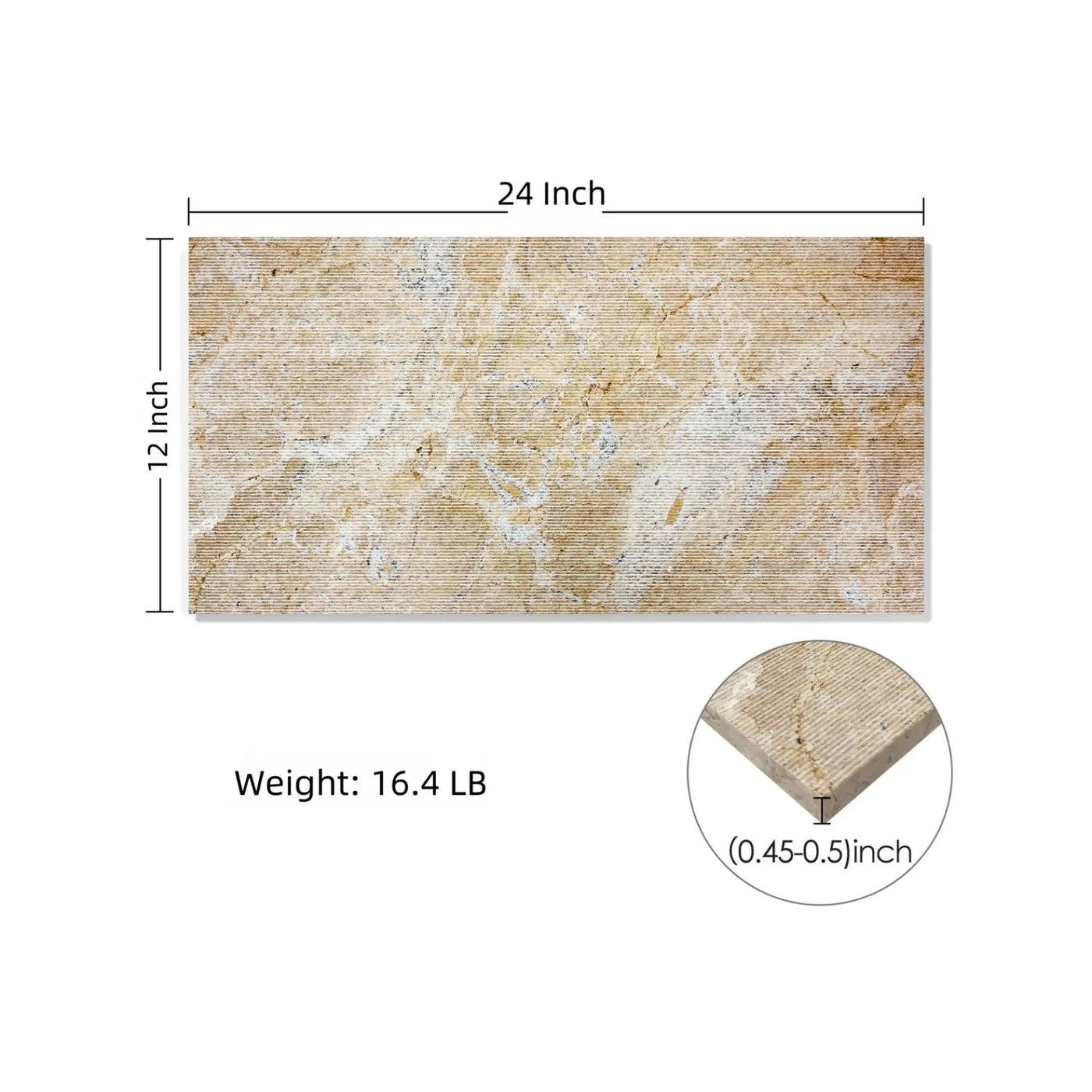 Textured Finished, 3D Tiles For Wall Decoration (Set of 4) by HouseOfZazla