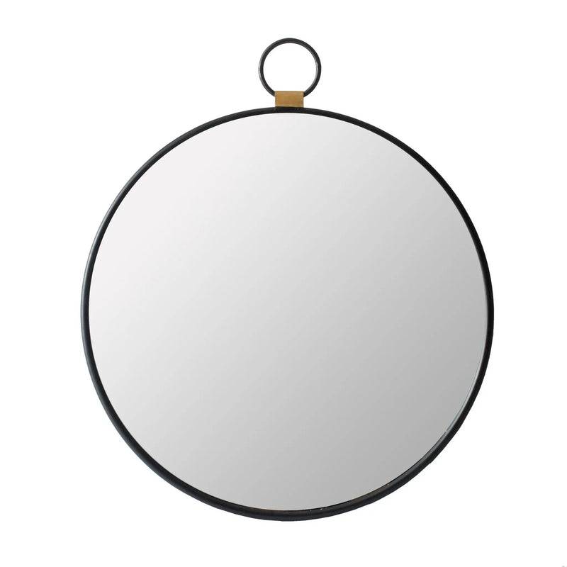 Wall Mirror With Frame, Contemporary Minimalist Accent Mirror For Living Room, Foyer, Entryway, Bedroom - Black by HouseOfZazla