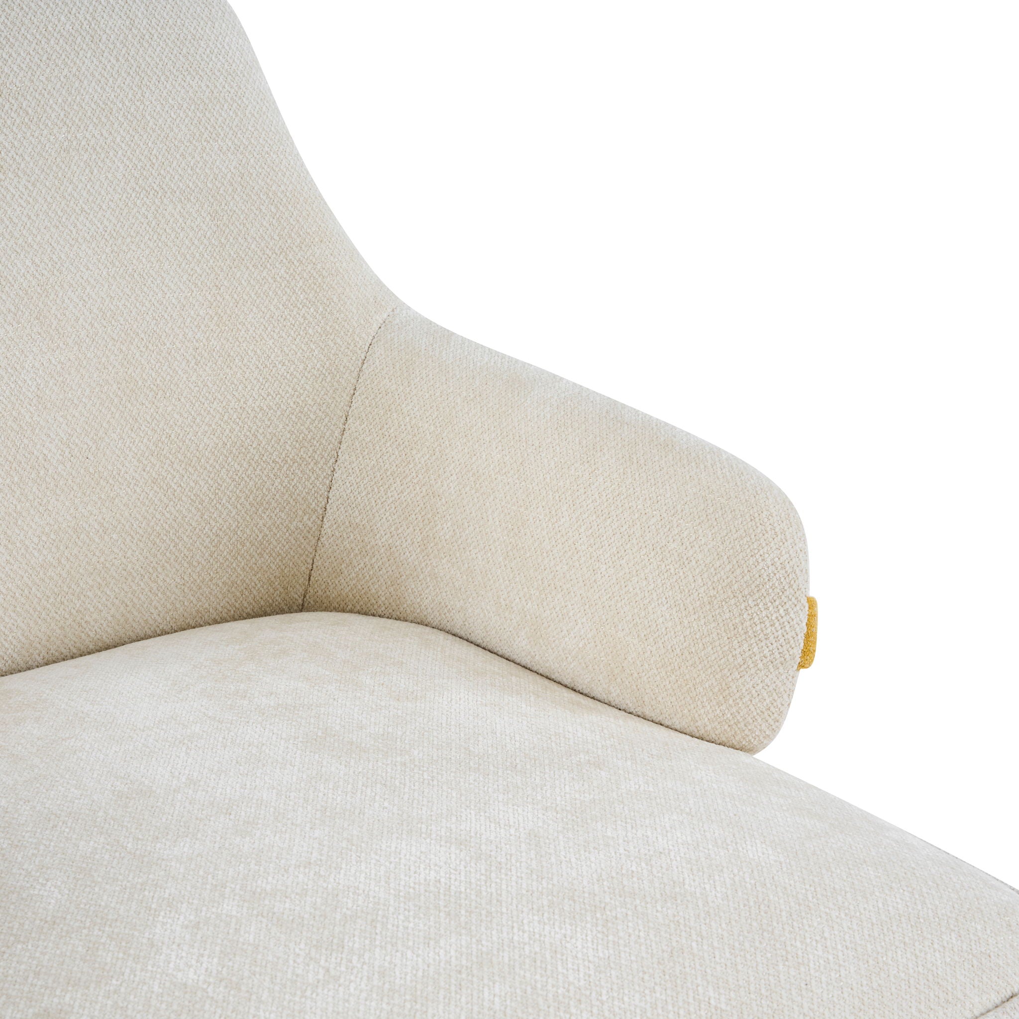 Indoor Dining Chair Set of 2 with Sturdy Frame - Beige / Yellow by HouseOfZazla
