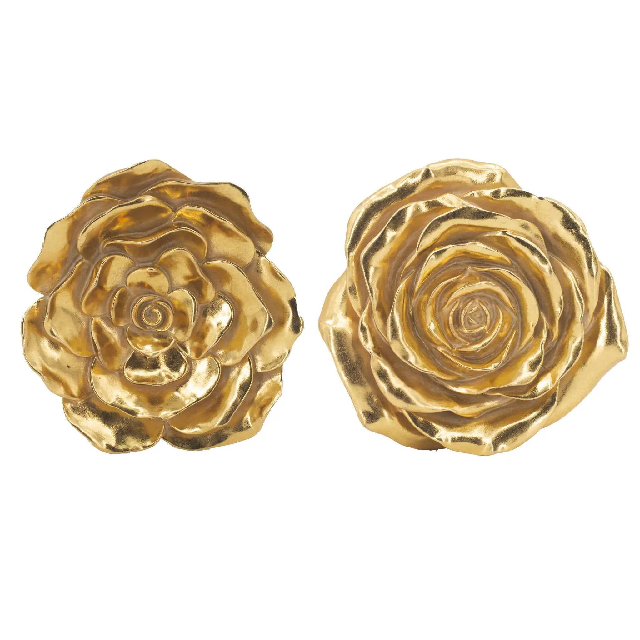 Rose Hanging Wall Accents (Set of 2) - Gold by HouseOfZazla