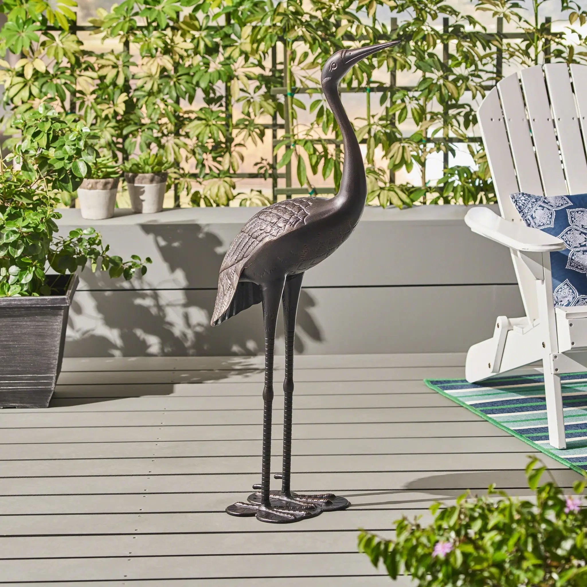Sunny Outdoor 43 Inch Aluminum Crane in Shiny Copper Finish by HouseOfZazla