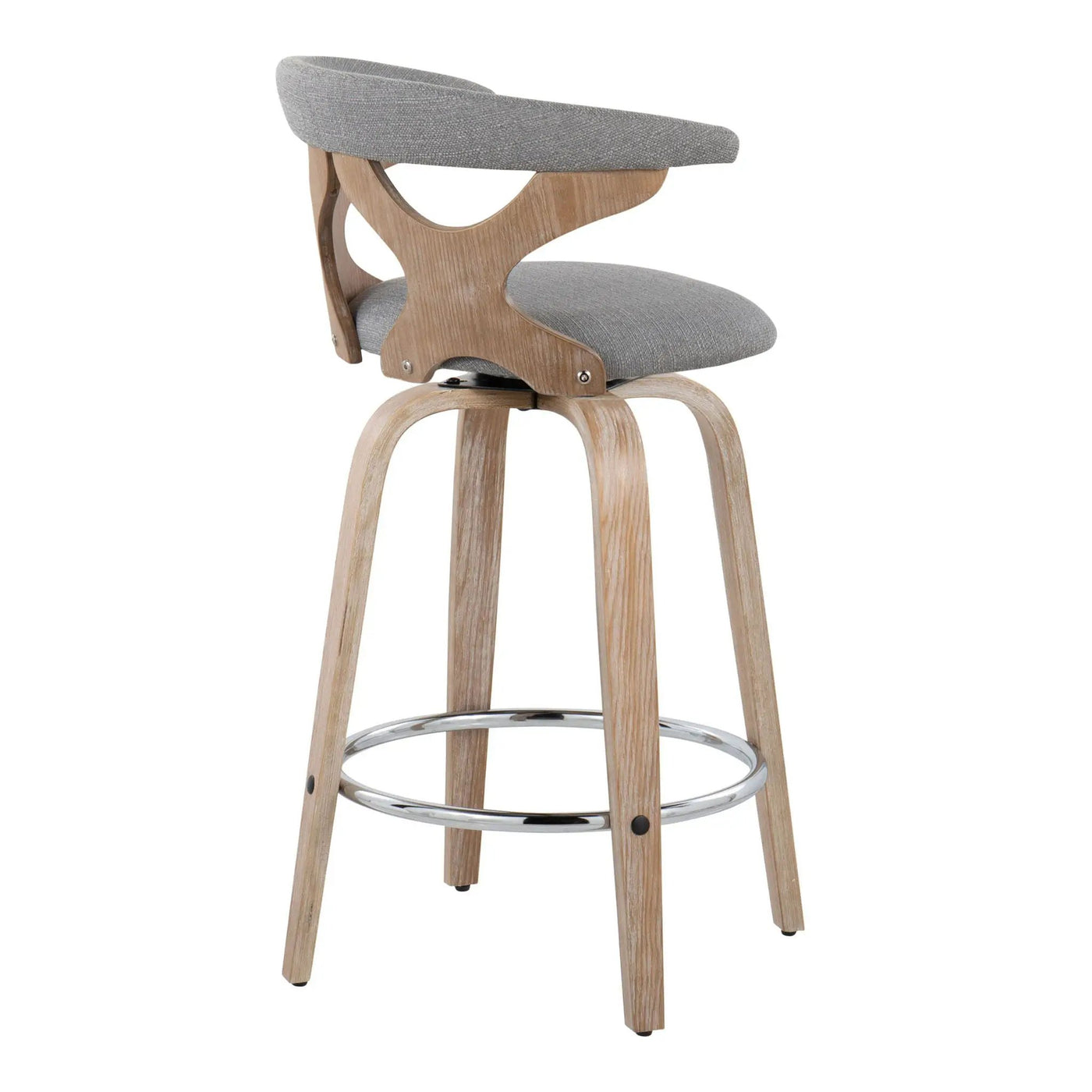 Gardenia - Mid Century Modern Fixed Height Counter Stool With Swivel (Set of 2) by HouseOfZazla