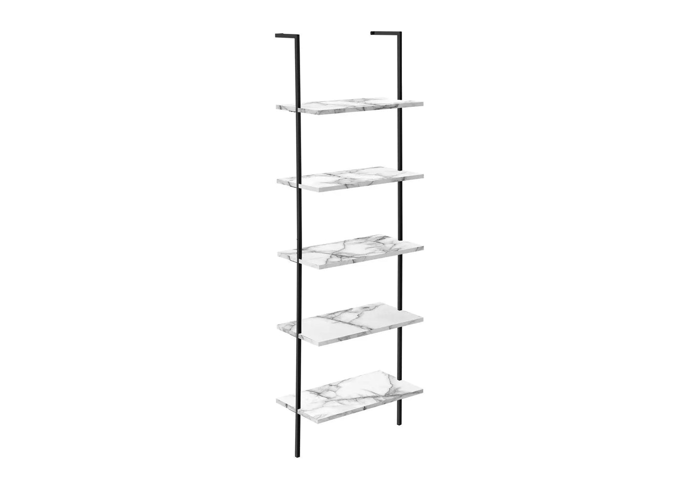 5-Tier Ladder Bookshelf with Marble Look for Office & Home by HouseOfZazla