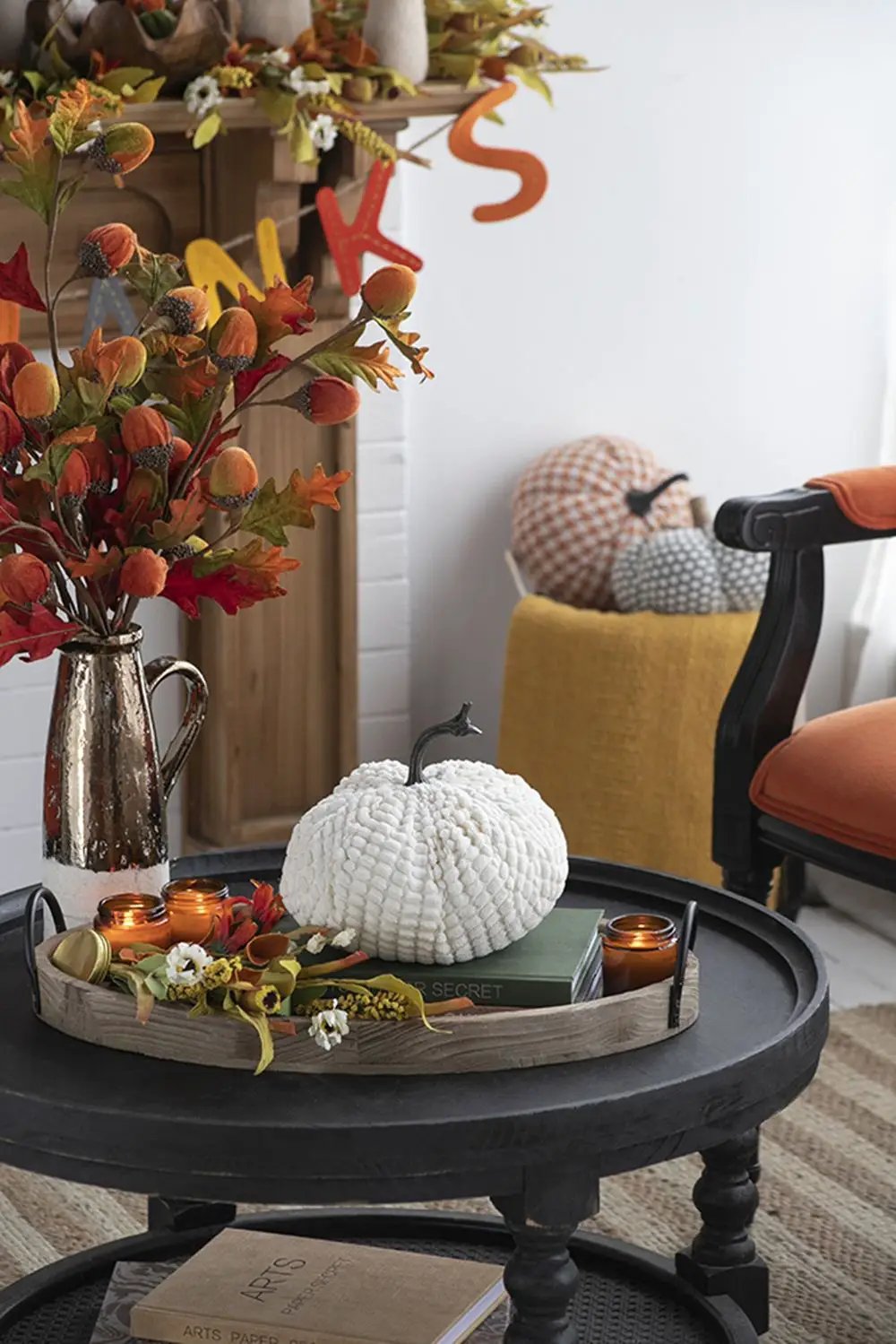 Weighted Pumpkin Ornament Decor For Holiday Harvest Festival Fall Festival & Thanksgiving by Unique Piece Furniture