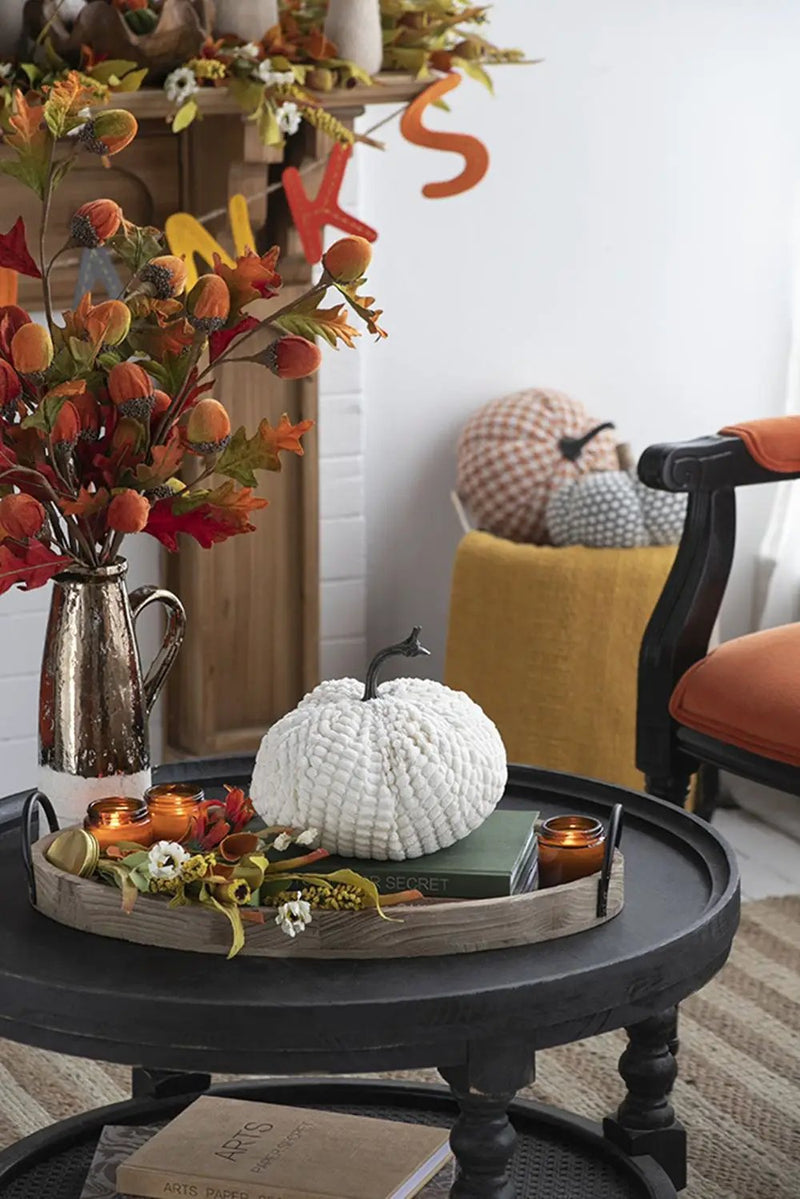 Weighted Pumpkin Ornament Decor For Holiday Harvest Festival Fall Festival & Thanksgiving by Unique Piece Furniture