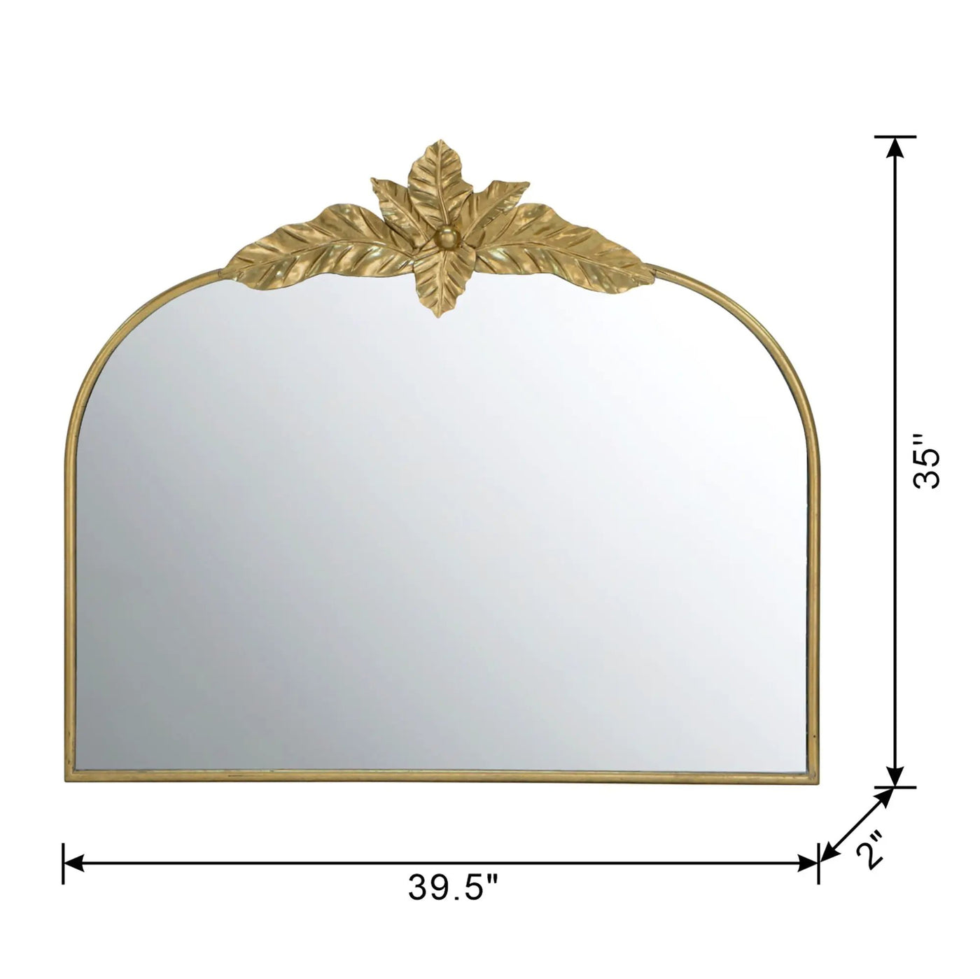 Arched Wall Mirror With Metal Frame, Wall Mirror For Living Room by HouseOfZazla