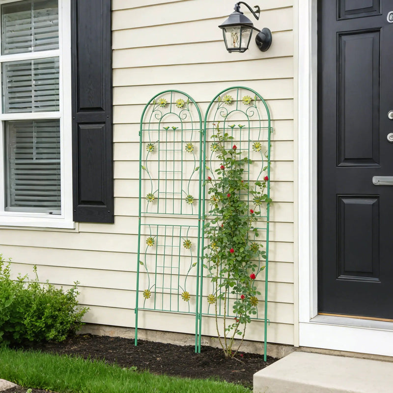 Metal Garden Trellis Rustproof Trellis For Climbing Plant Outdoor Flower Support by Unique Piece Furniture