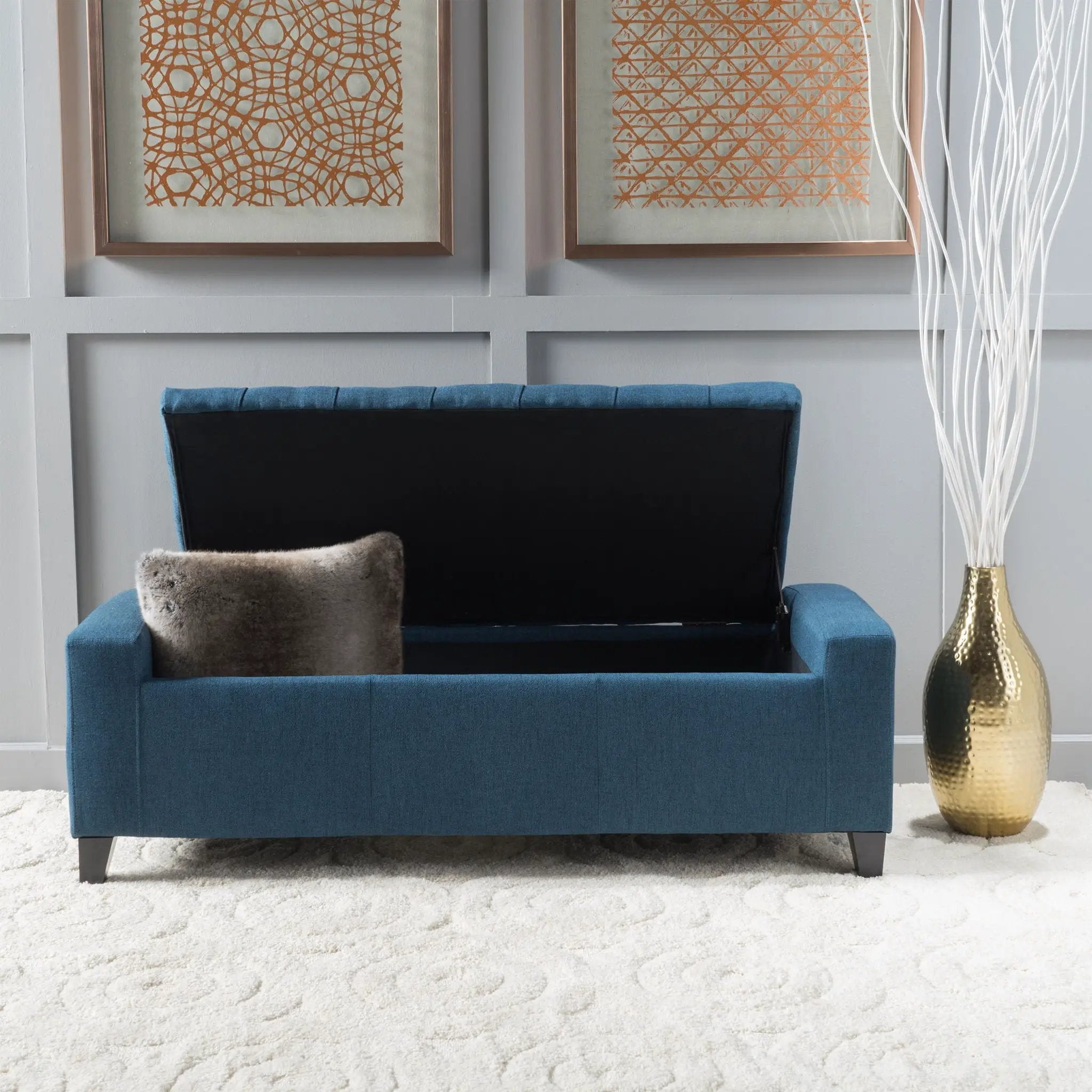 Guernsey Ottoman Storage With Tufted Top by HouseOfZazla
