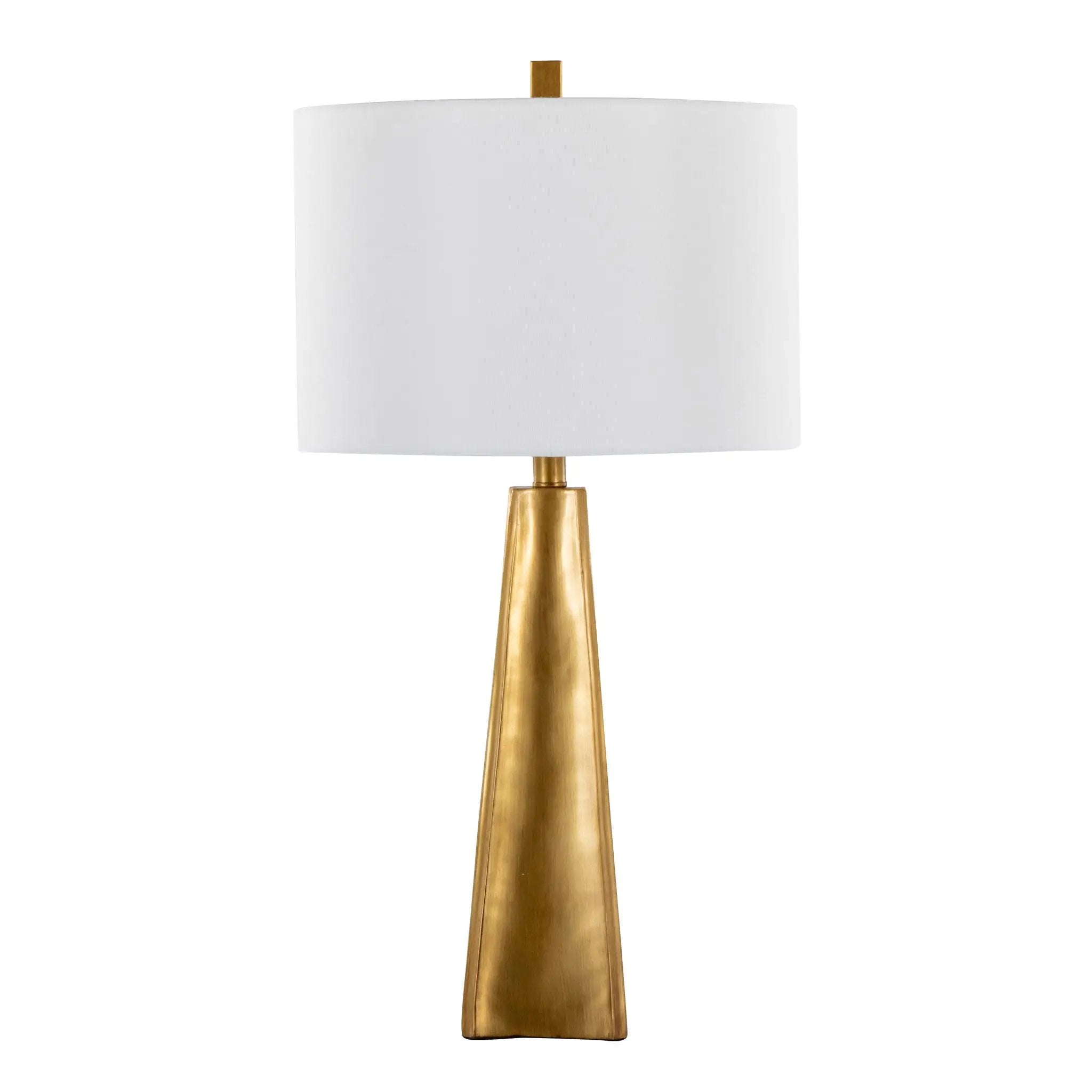 Pompeii - Contemporary Table Lamp - Gold / White by HouseOfZazla