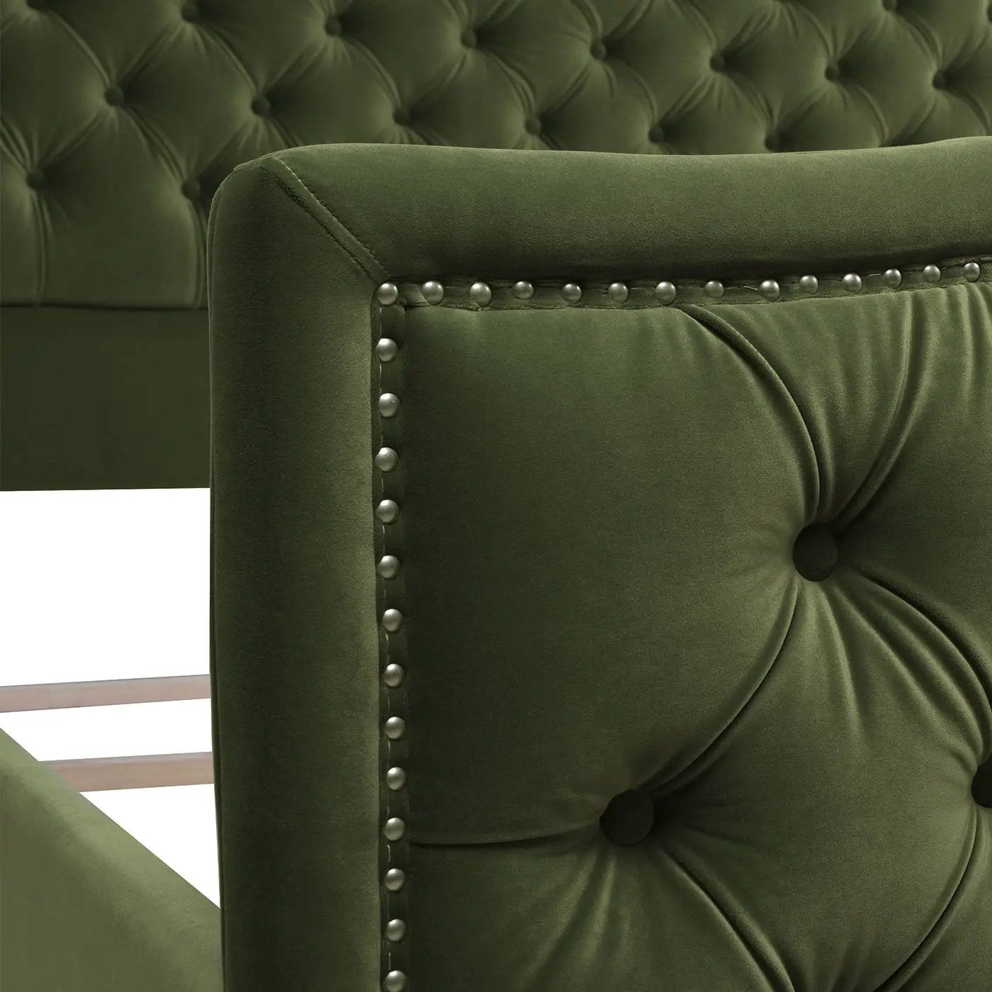 Marcella - Upholstered Shelter Headboard Bed Set by HouseOfZazla
