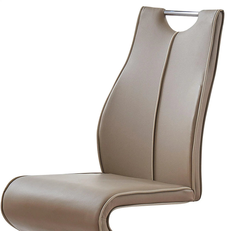 Tony - Dining Chairs (Set of 2) - Brown / Beige