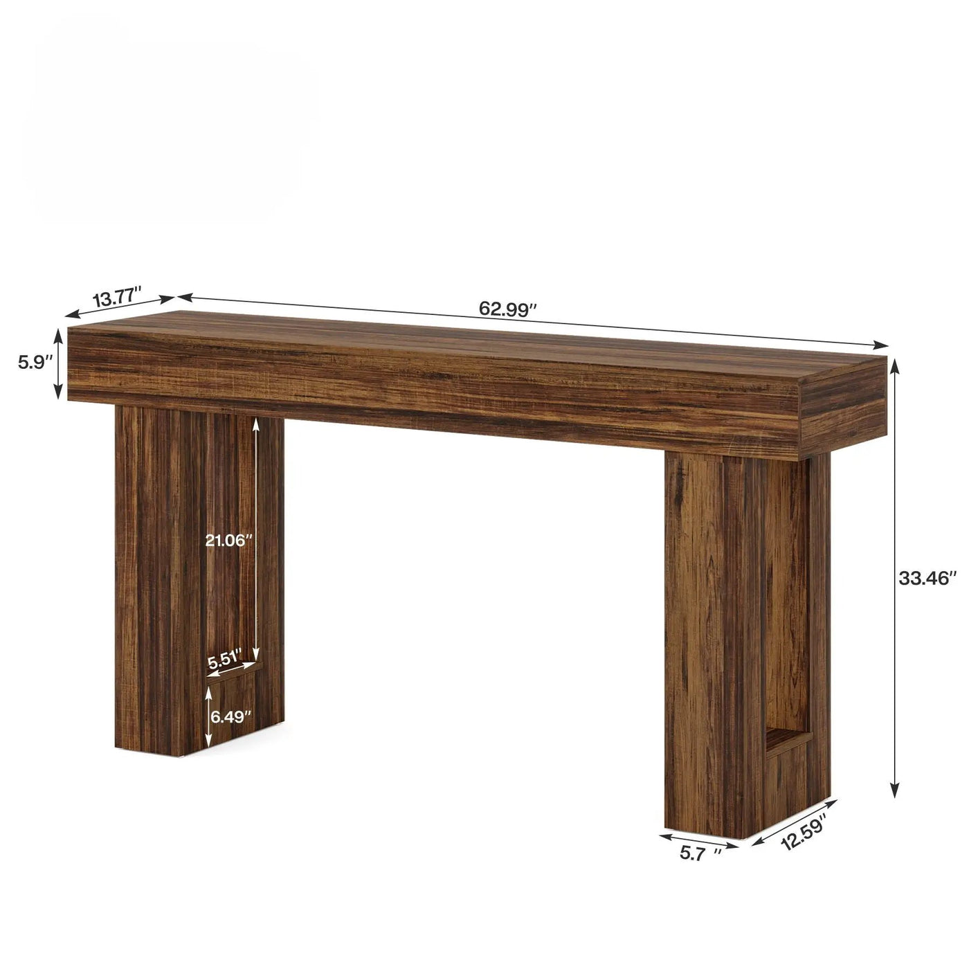 Console Table, Extra Long Narrow Sofa Table for Living Hallway by HouseOfZazla