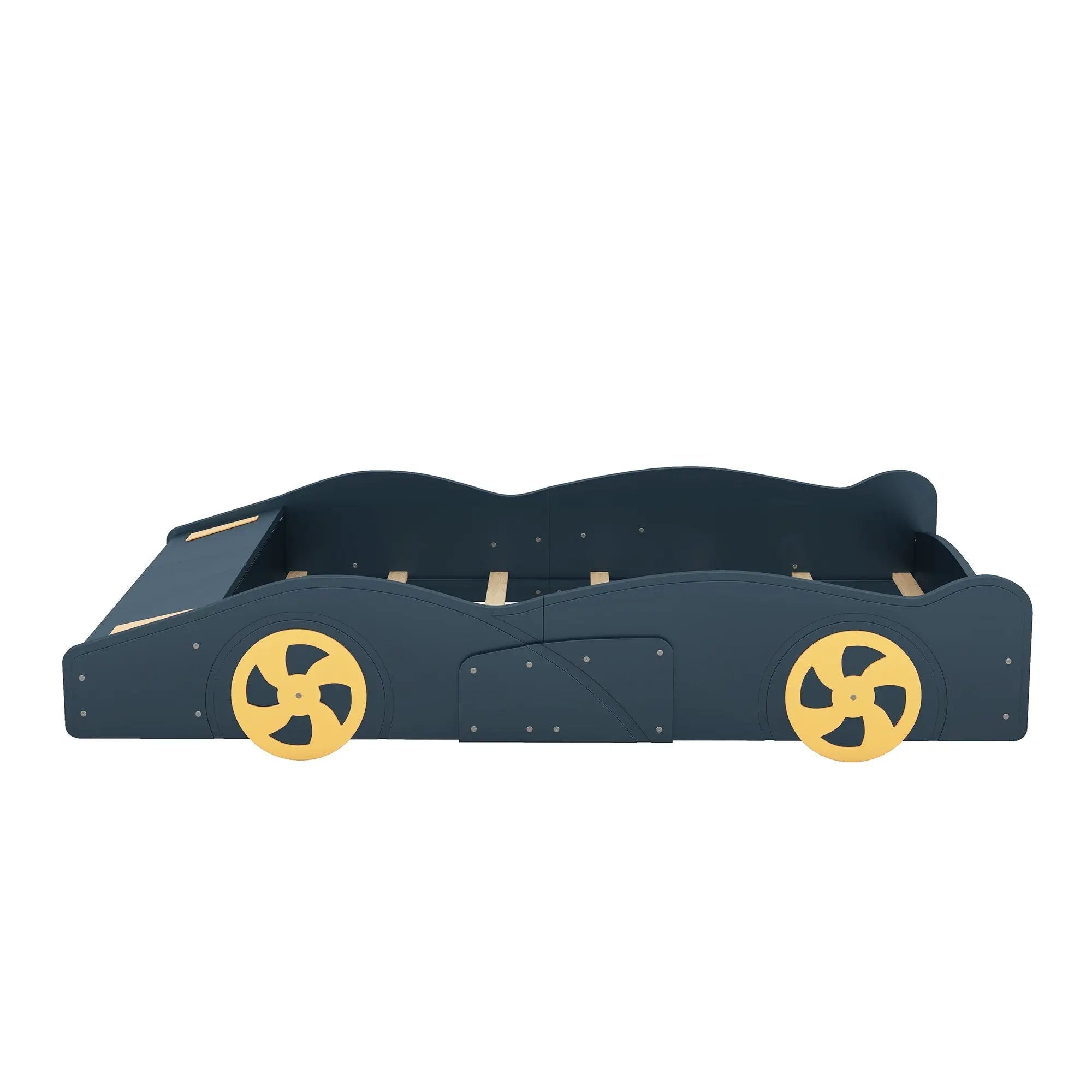 Race Car Shaped Platform Bed With Wheels And Storage by Unique Piece Furniture