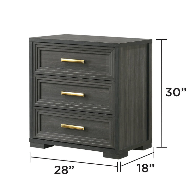 Colorado - Nightstand - Charcoal by HouseOfZazla