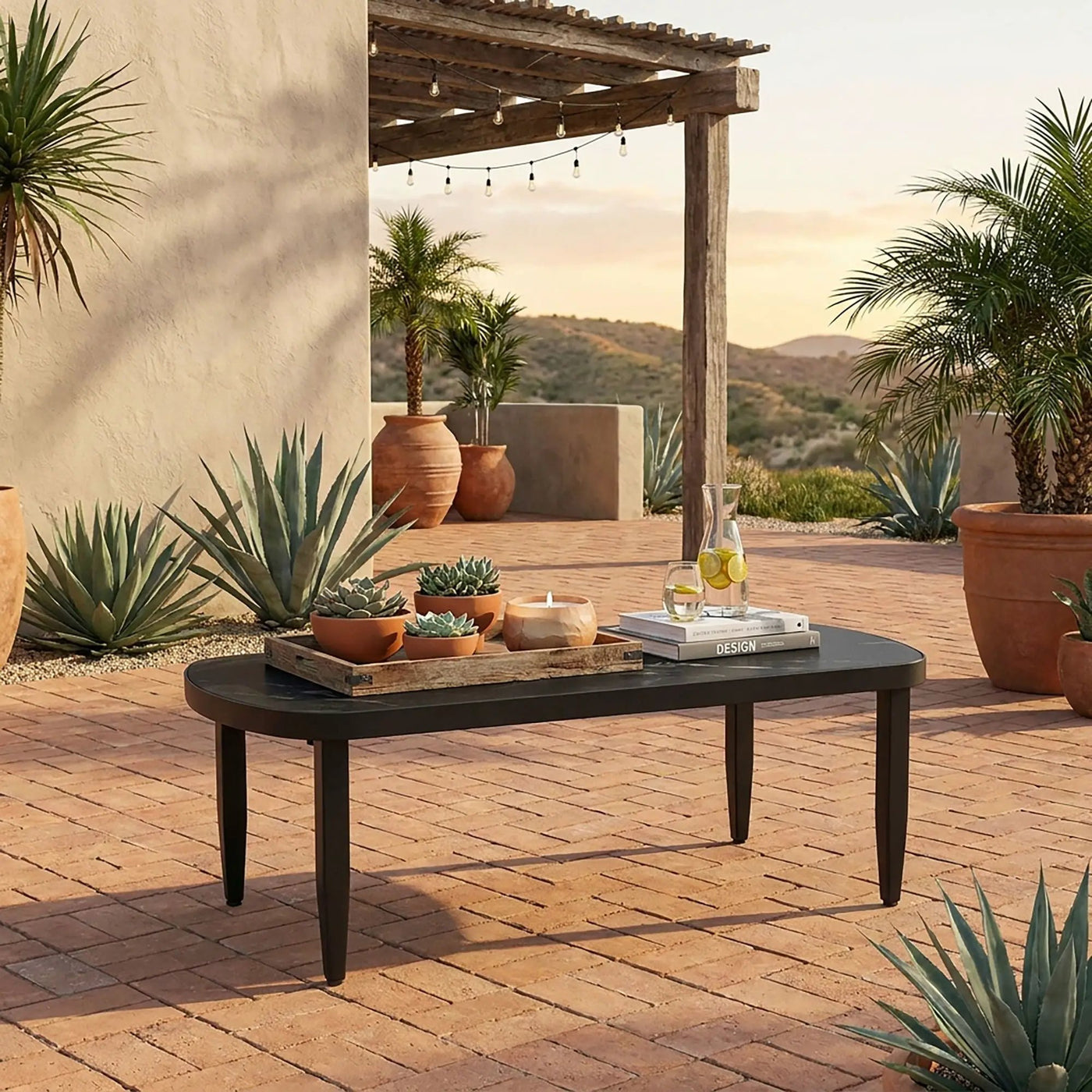 Outdoor Elegance Table, Rounded Corners by HouseOfZazla
