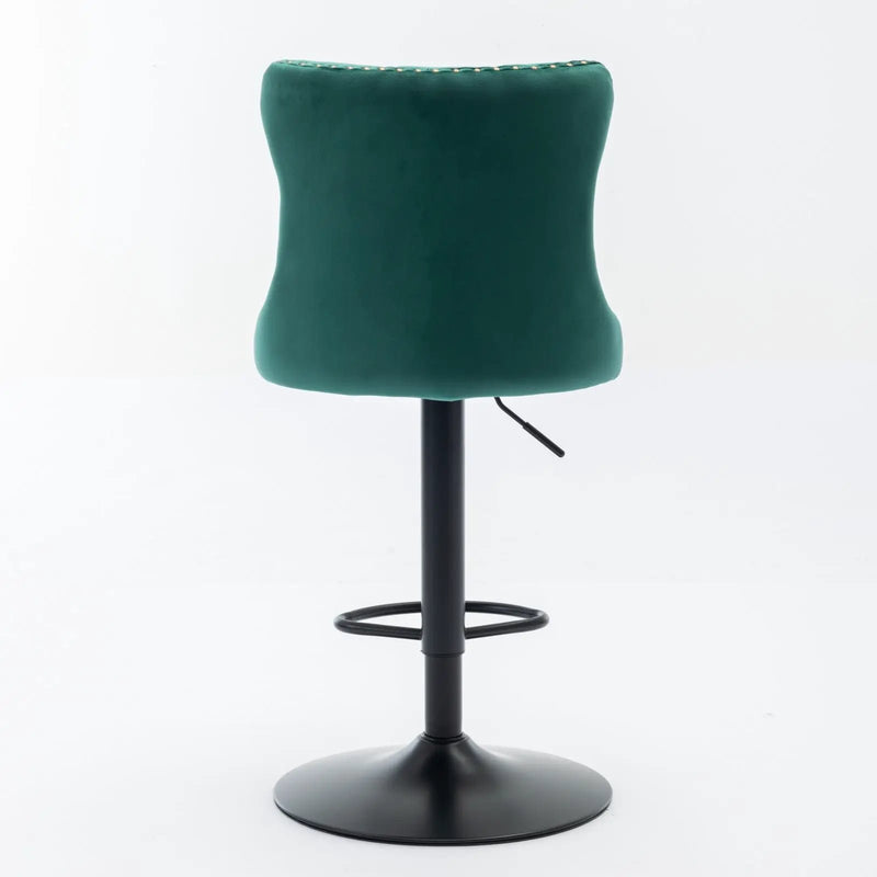 Swivel Barstools Adjusatble Seat Height, Modern Upholstered Bar Stools With Backs Comfortable Tufted For Home Pub And Kitchen Island (Set of 2) by Unique Piece Furniture