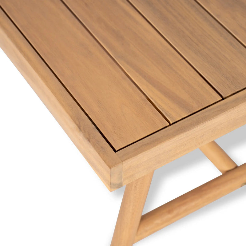 Patio Acacia Wood Chat Set, Club Chair + Coffee Table with Water-resistant Cushion by HouseOfZazla