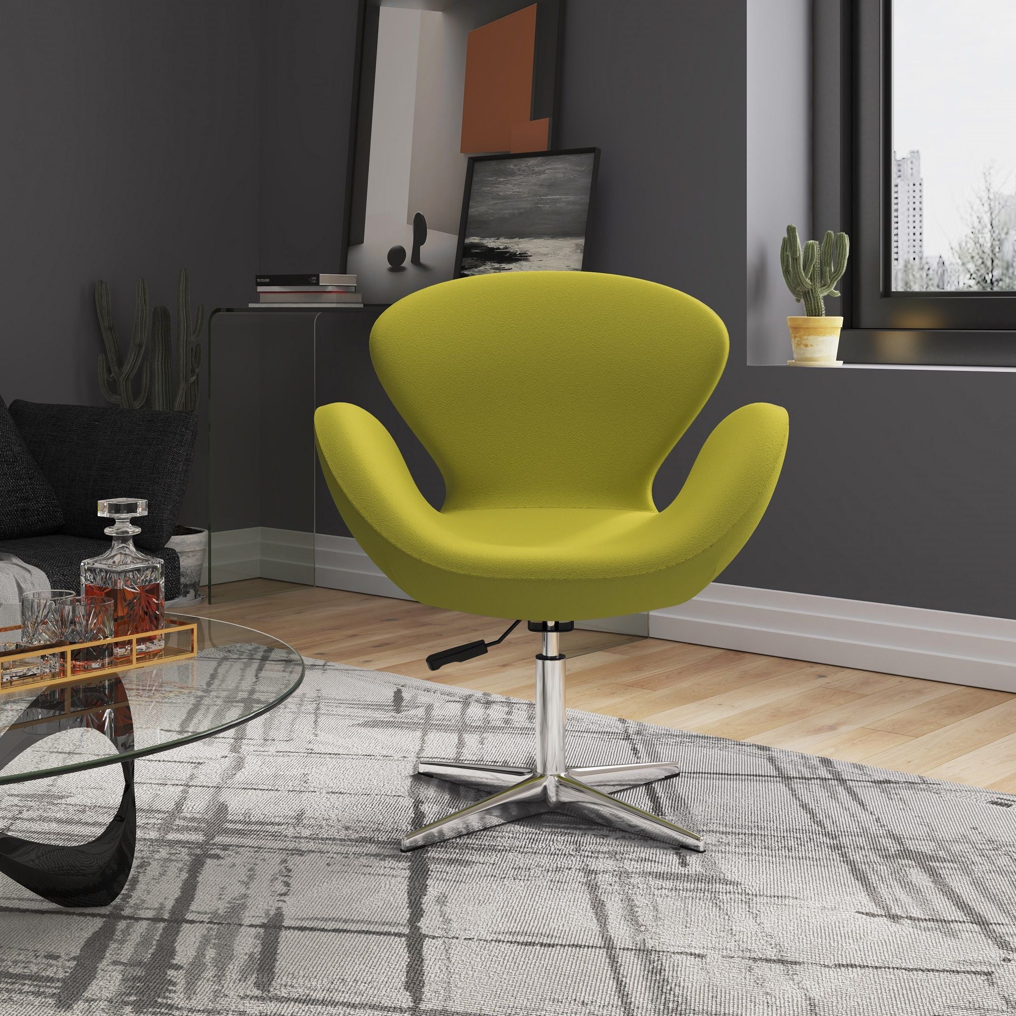 Raspberry - Swivel Lounge Chair