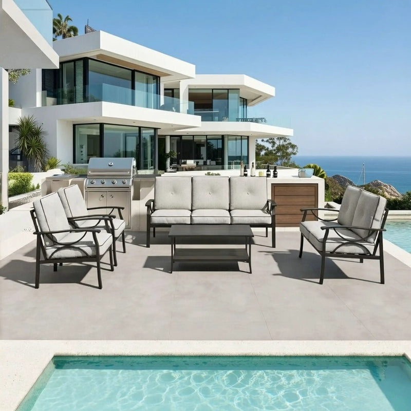 Patio Furniture Set & Coffee Table And Cushions For Backyard by HouseOfZazla