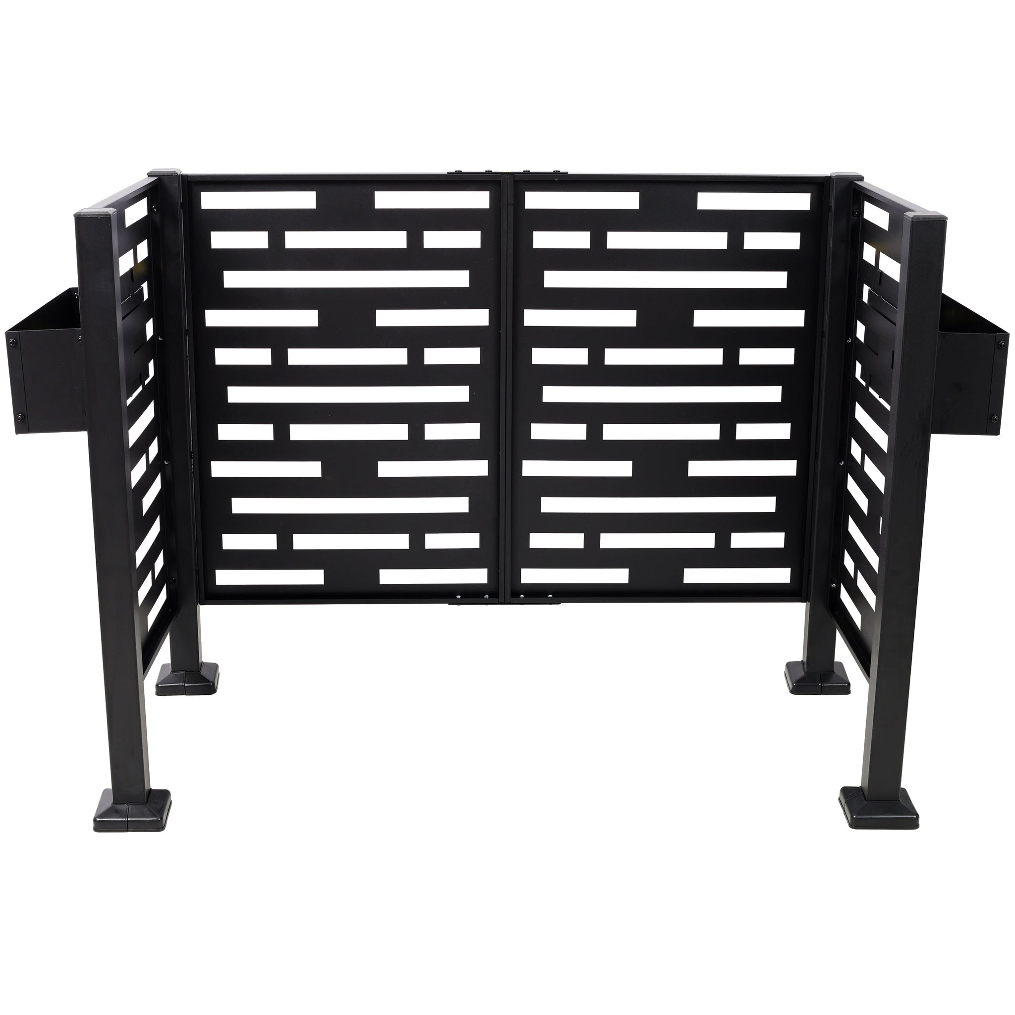 4x2 Ft Metal Air Conditioner Fence with Planter Boxes by HouseOfZazla