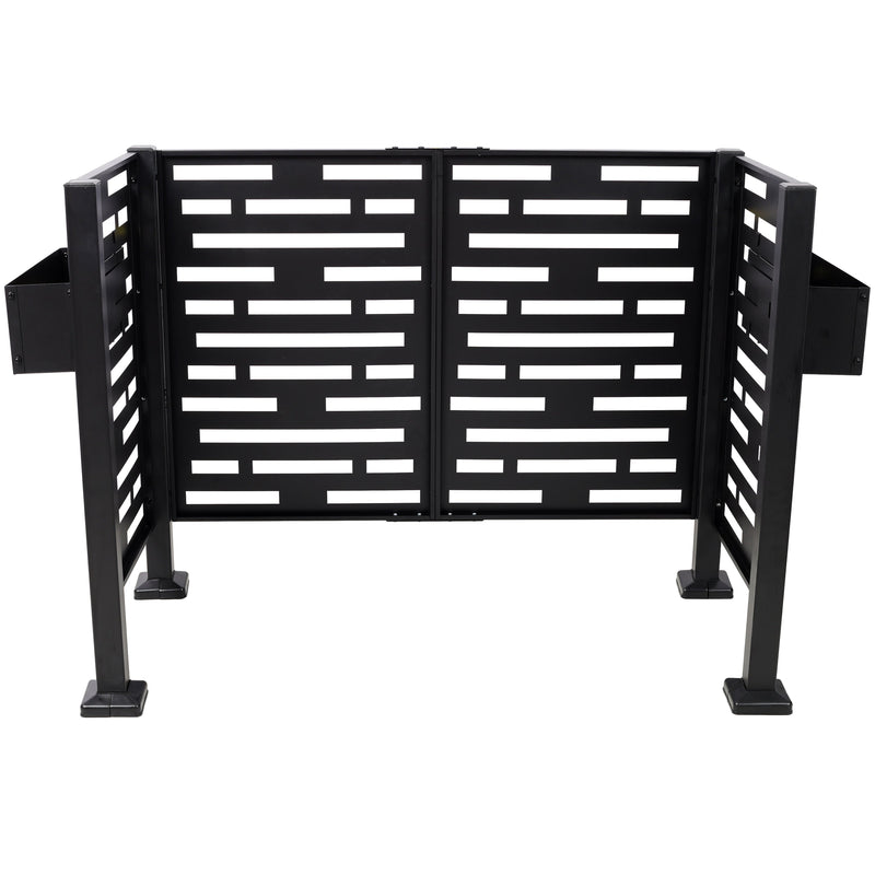 4x2 Ft Metal Air Conditioner Fence with Planter Boxes by HouseOfZazla