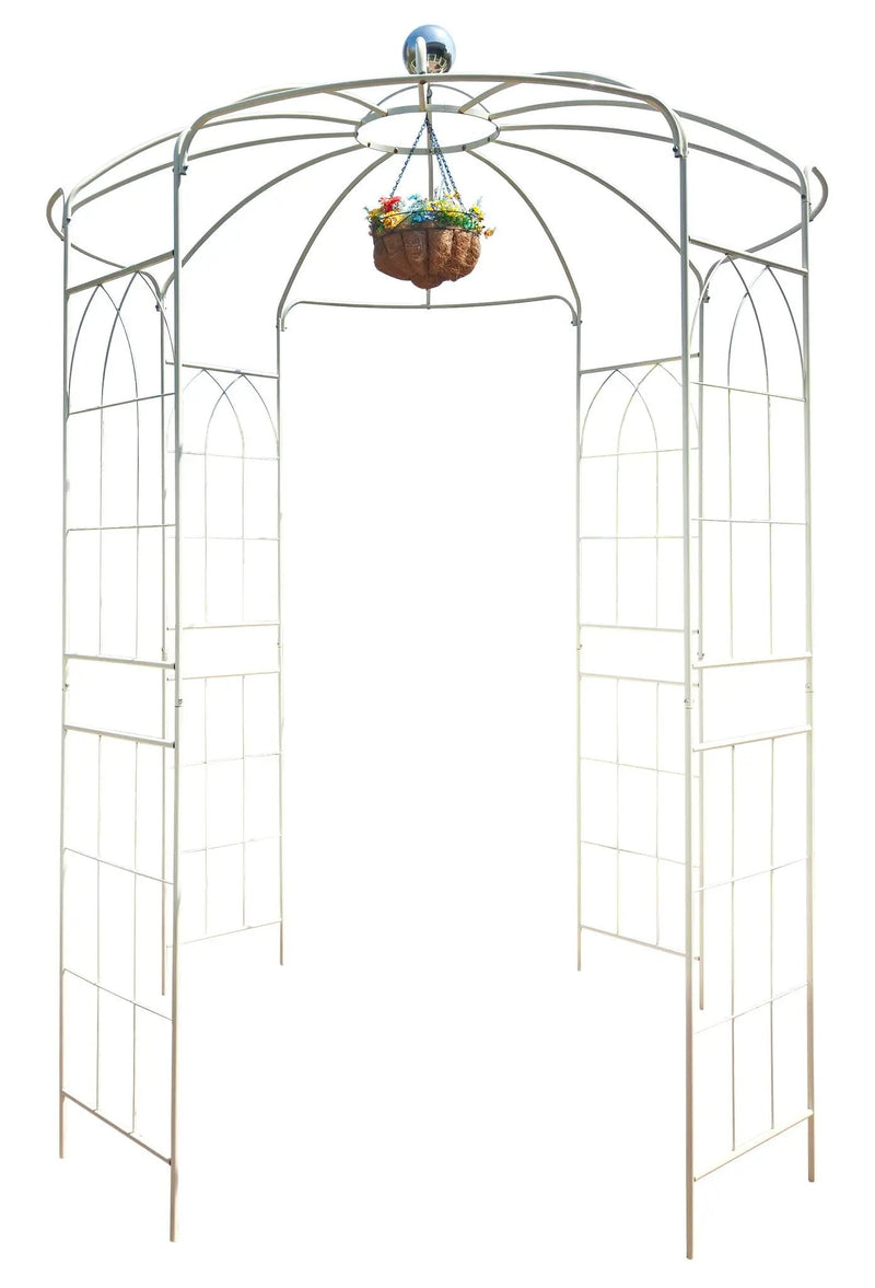 Metal Garden Arch Iron Garden Arbors Gazebo Dia High Birdcage Shape Pergola Pavilion For Wedding Ceremony by HouseOfZazla