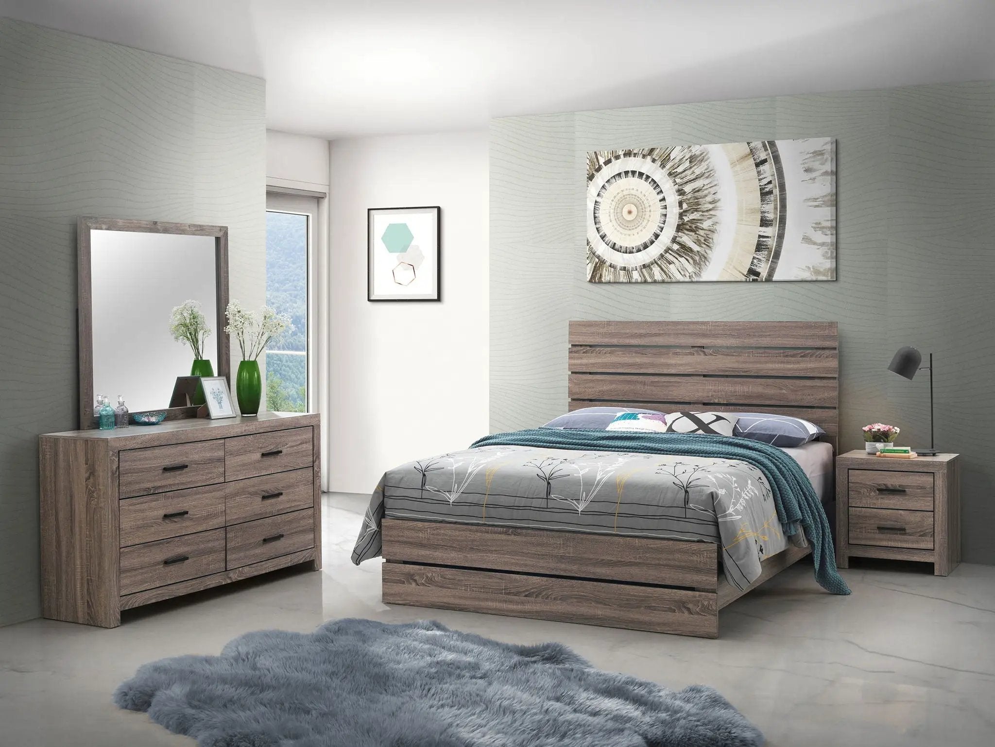 Brantford 4-piece Eastern King Bedroom Set Barrel Oak by Unique Piece Furniture