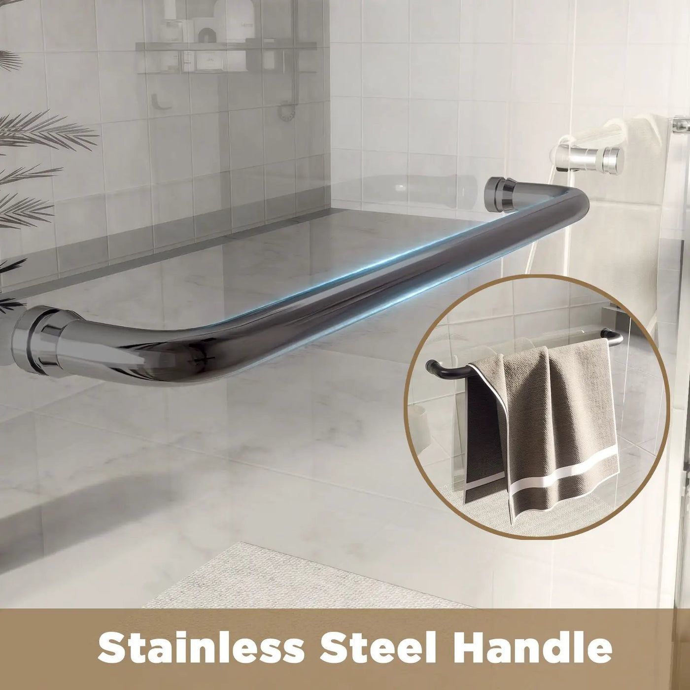 Double Sliding Shower Door With Explosion Proof Film by HouseOfZazla