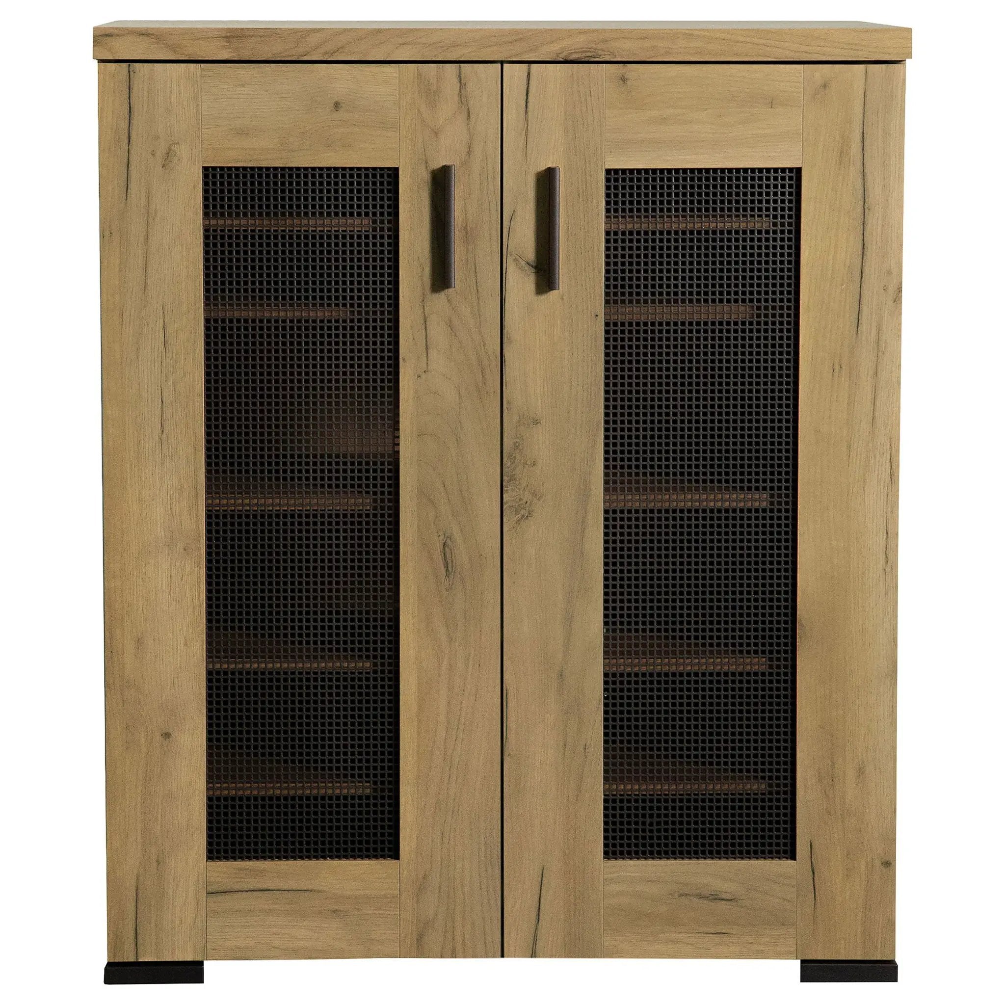 Bristol 6-shelf Engineered Wood Shoe Cabinet Golden Oak by Unique Piece Furniture