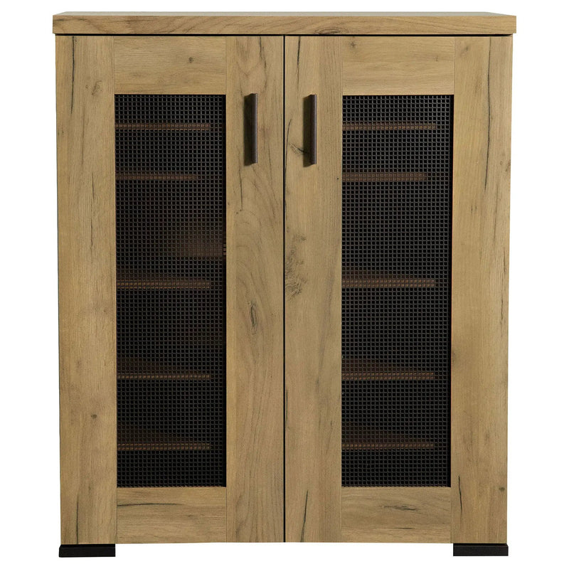 Bristol 6-shelf Engineered Wood Shoe Cabinet Golden Oak by Unique Piece Furniture