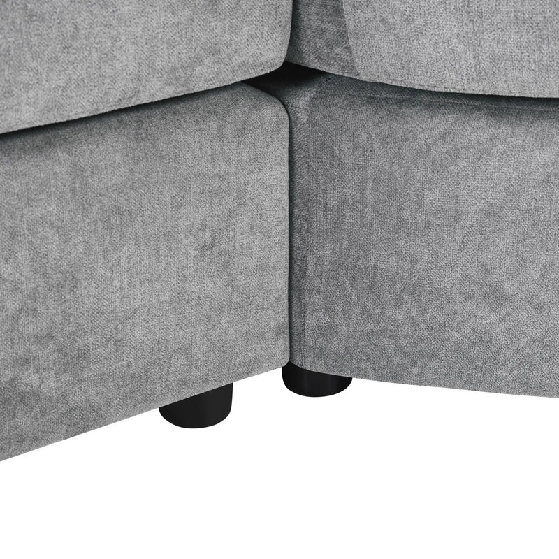 Modern 3 Seater Upholstered Sofa With Curved Design by HouseOfZazla