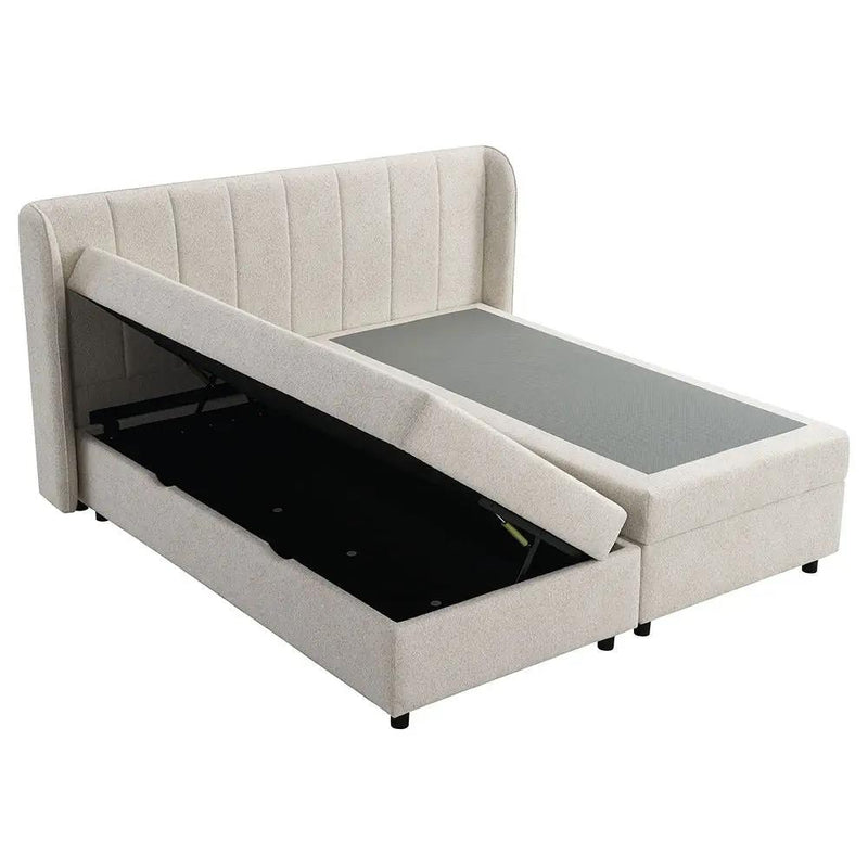 Adonia - Queen Bed With Storage - Beige by Unique Piece Furniture