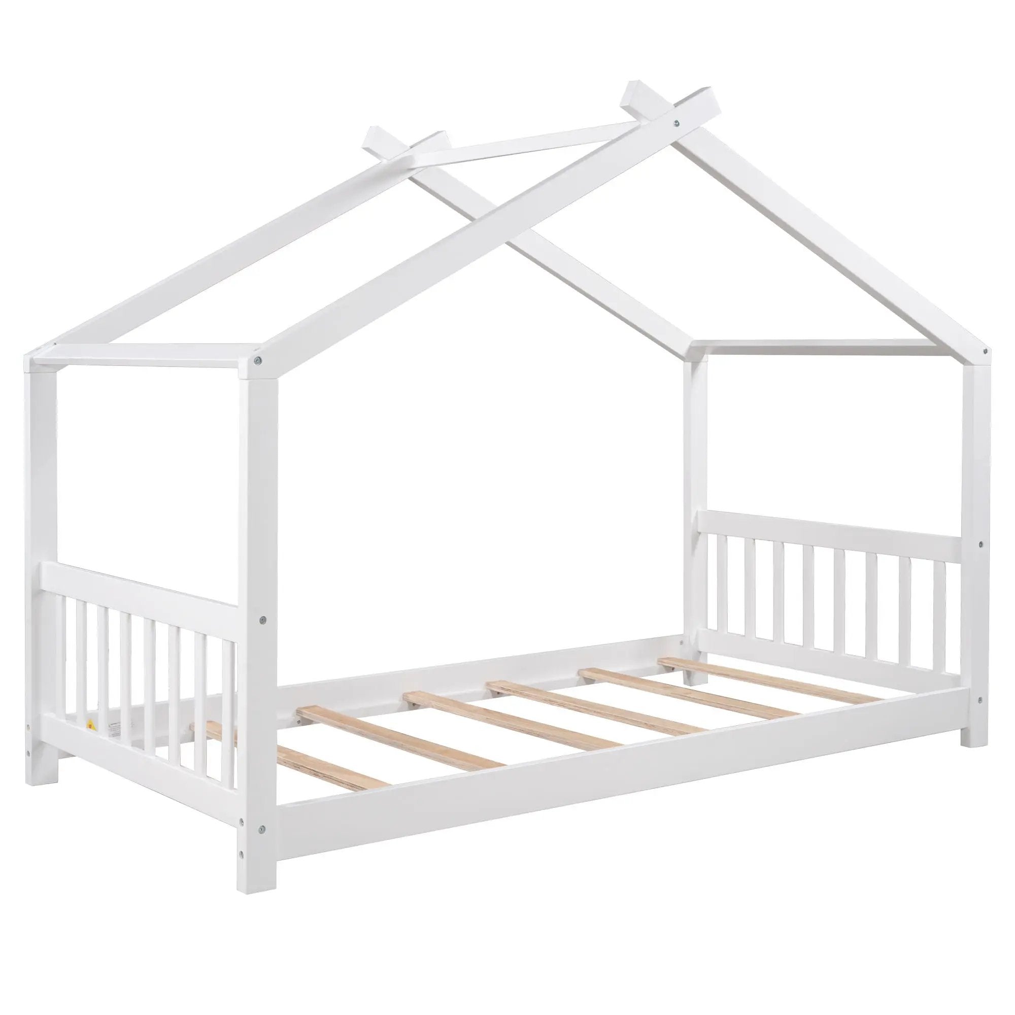 House Platform Bed With Headboard And Footboard, Roof Design by Unique Piece Furniture