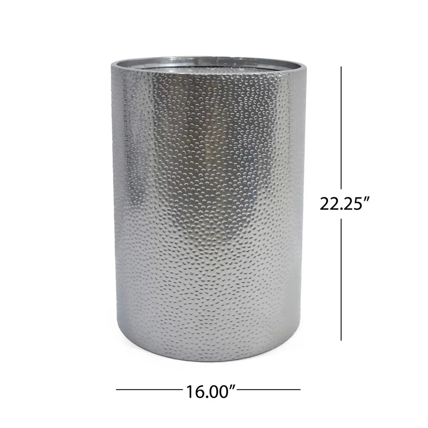 Modern Round Accent Table With Hammered Surface by HouseOfZazla